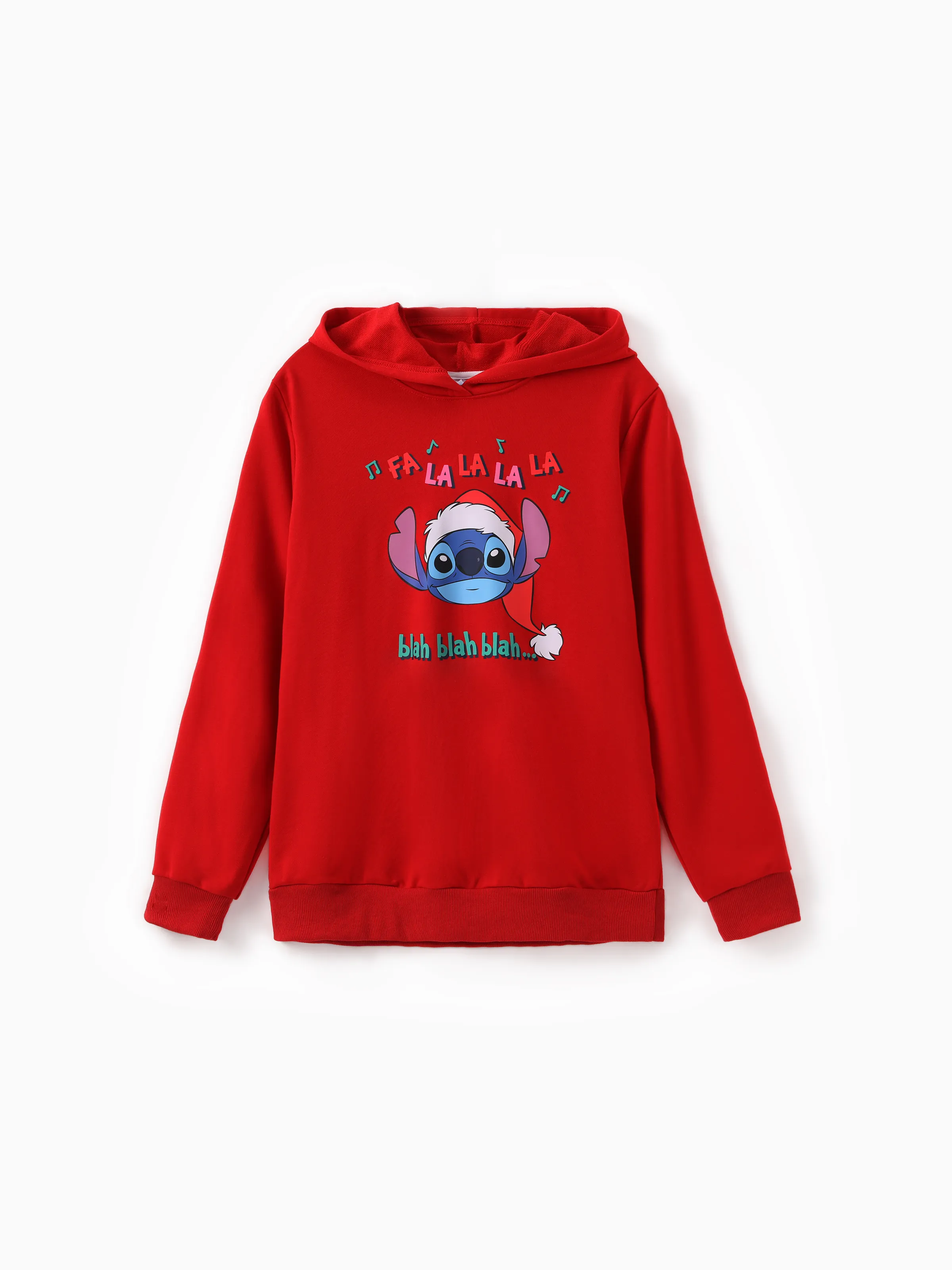 

Disney Stitch Family Matching Christmas Print Hooded Long-sleeve Top