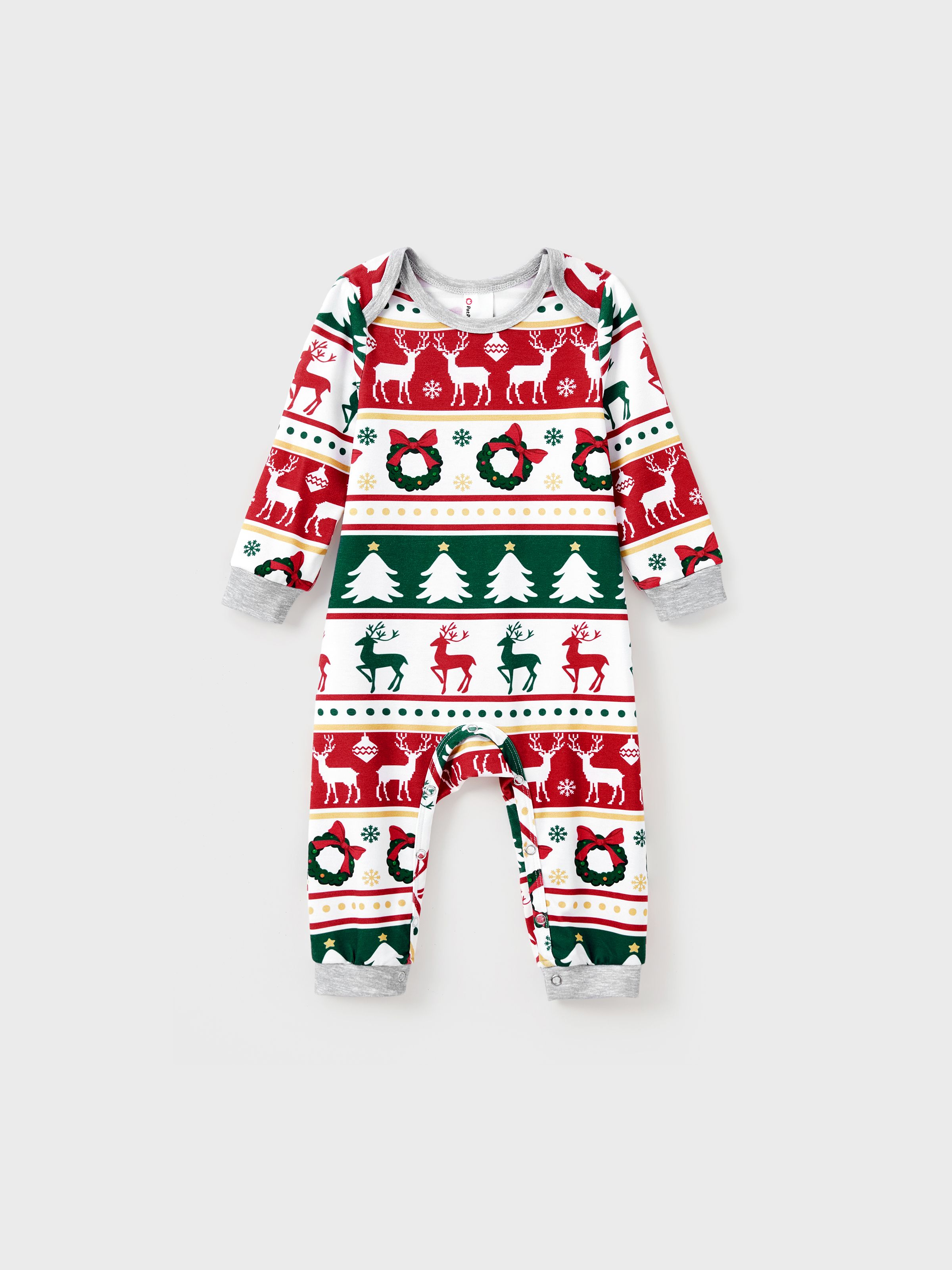 

Christmas Pajamas Family Matching Allover Reindeer/Xmas Tree Pattern PJs Sets