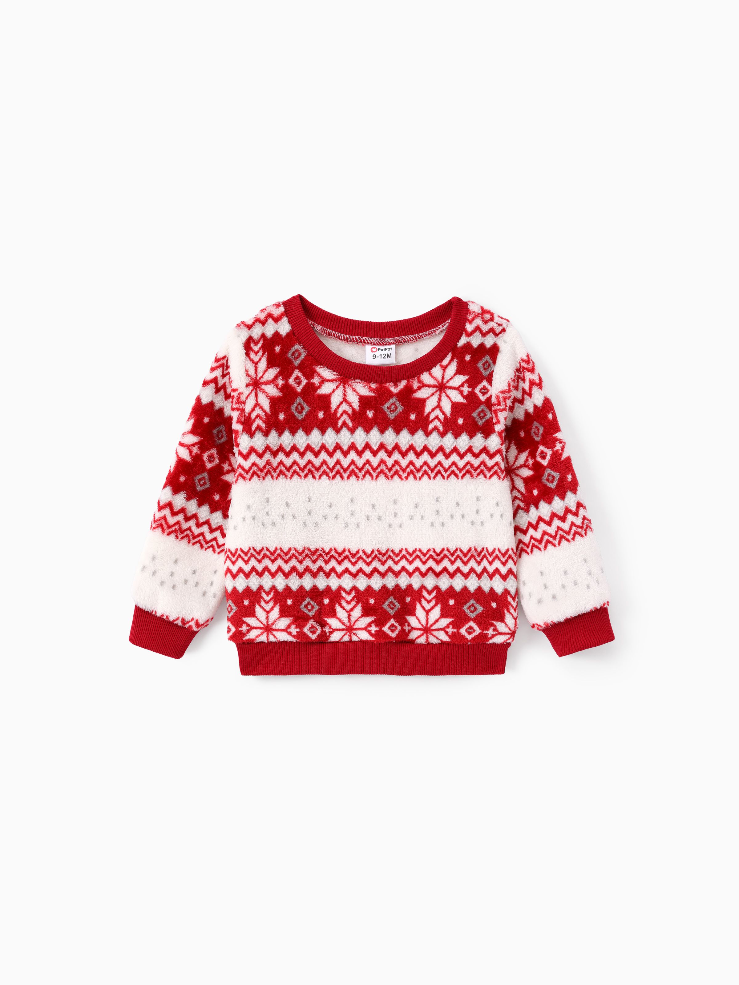 

Christmas Baby Boy/Girl Snowflake Flannel Sweatshirt