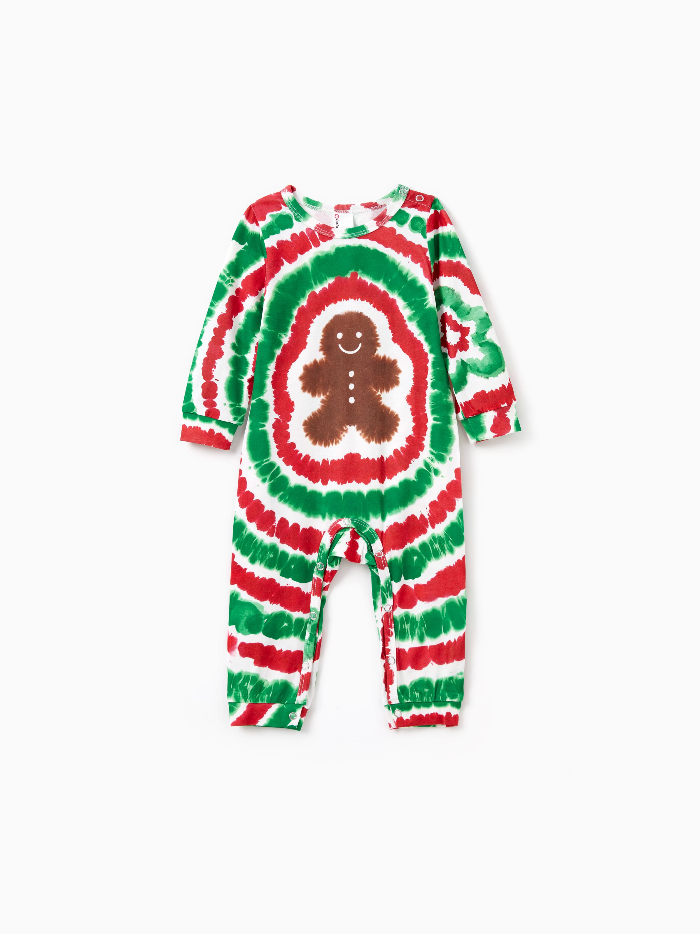 

Christmas Family Red&Green Tie-Dye Gingerbread Man Pajamas Sets