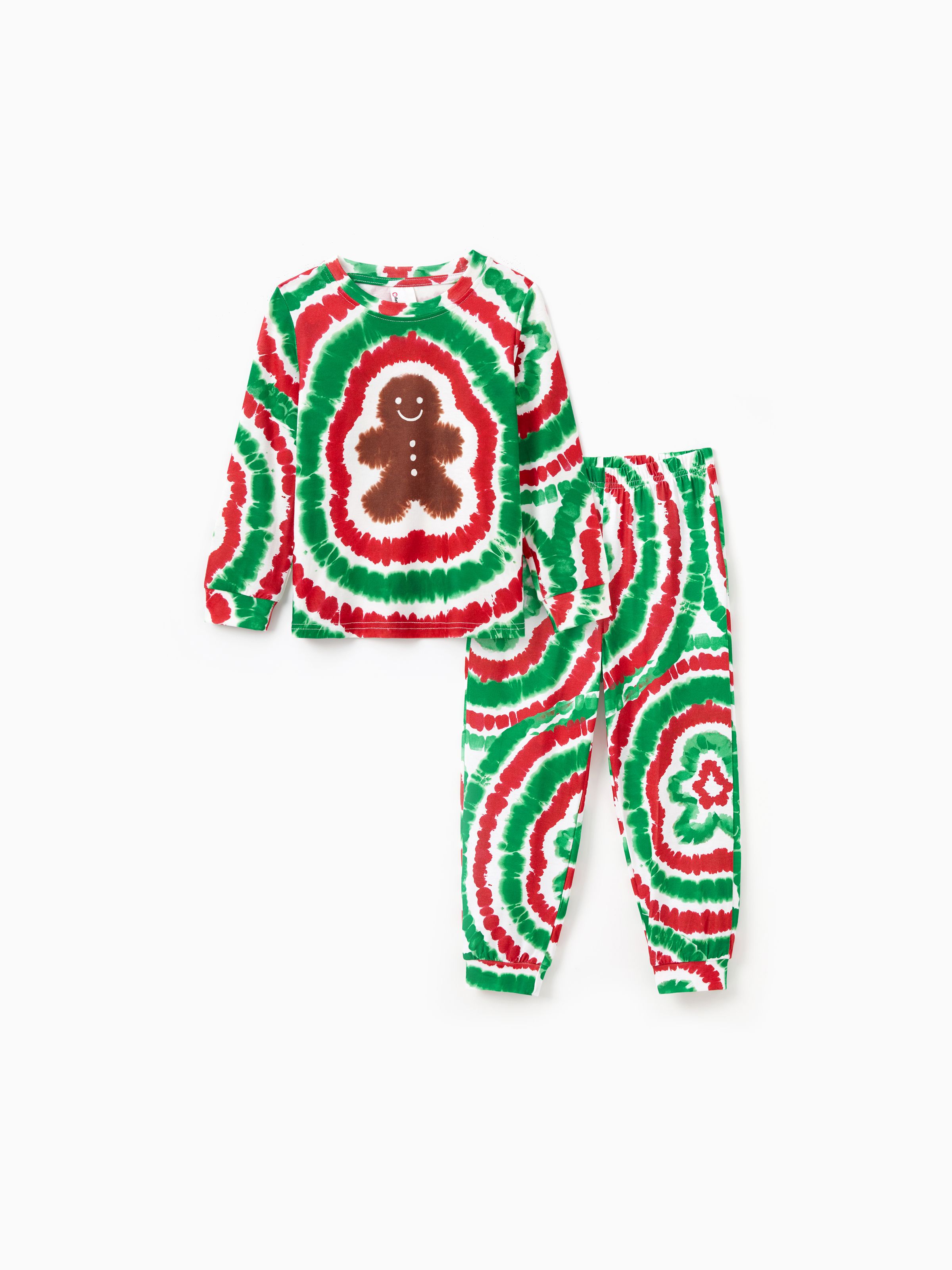 

Christmas Family Red&Green Tie-Dye Gingerbread Man Pajamas Sets