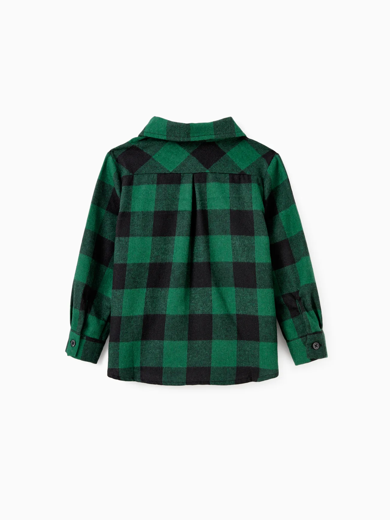 Boy - Family Matching Sets Green Plaid Long Sleeves Shirt or Tulle Mesh Dress - DarkGreen - image 20