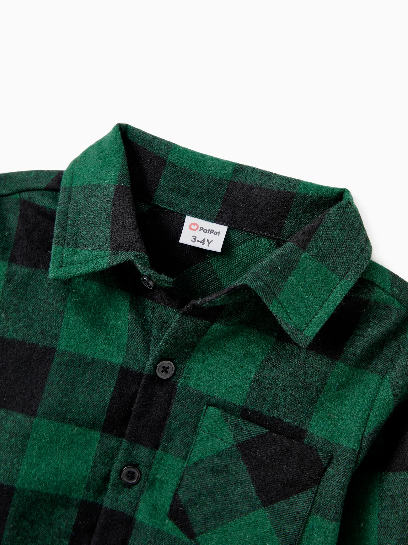 Boy - Family Matching Sets Green Plaid Long Sleeves Shirt or Tulle Mesh Dress - DarkGreen - image 21