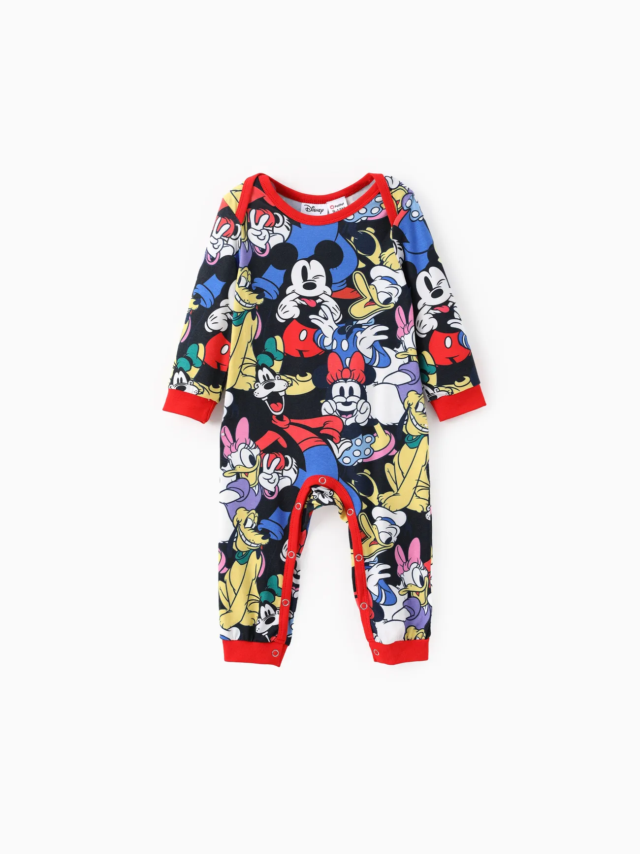 

Disney Mickey and Friends Family Matching Naia™ Character Graffiti Allover Print Colorblock Long-sleeve Hoodies/Dress/Onesie