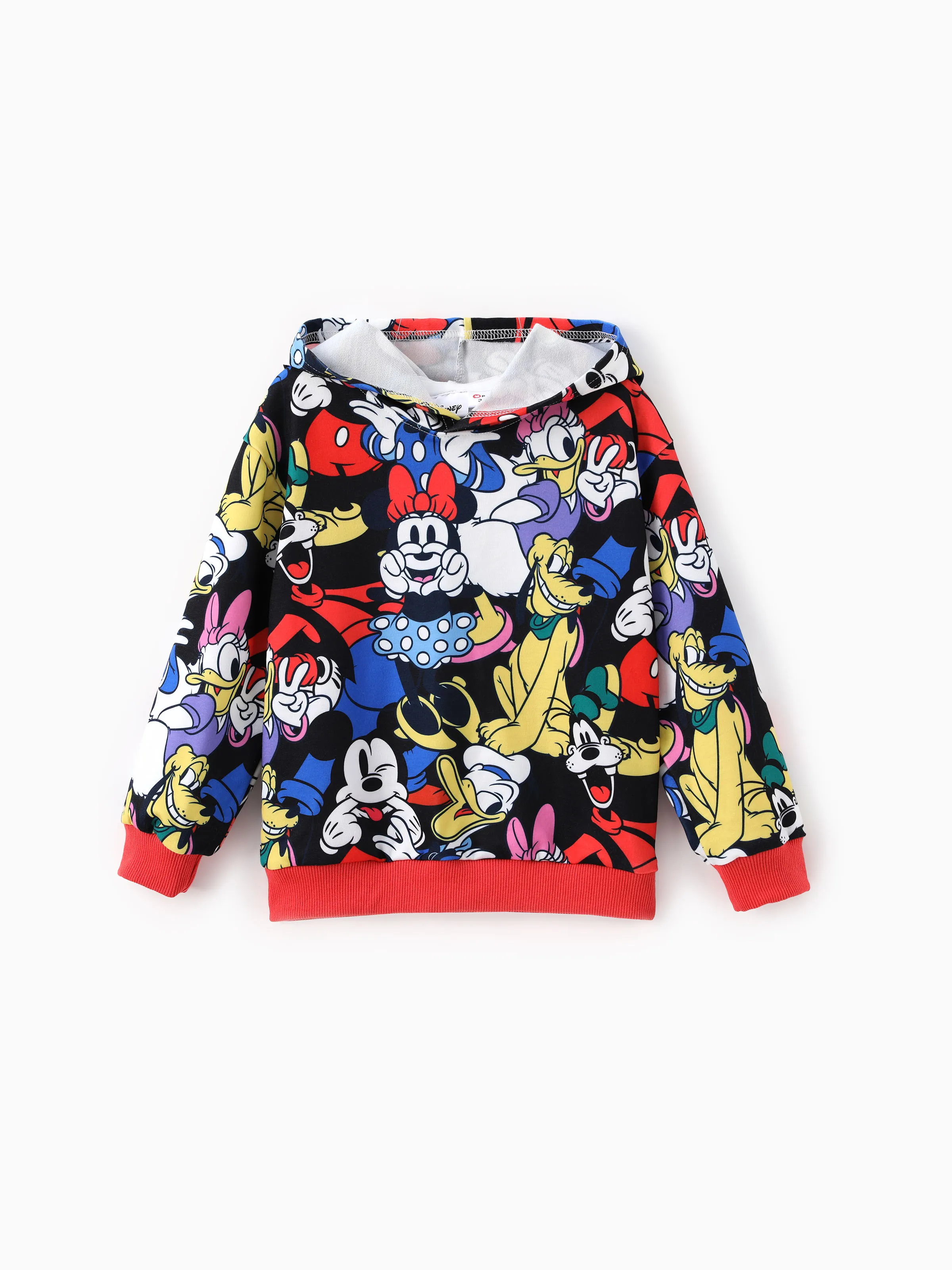 

Disney Mickey and Friends Family Matching Naia™ Character Graffiti Allover Print Colorblock Long-sleeve Hoodies/Dress/Onesie