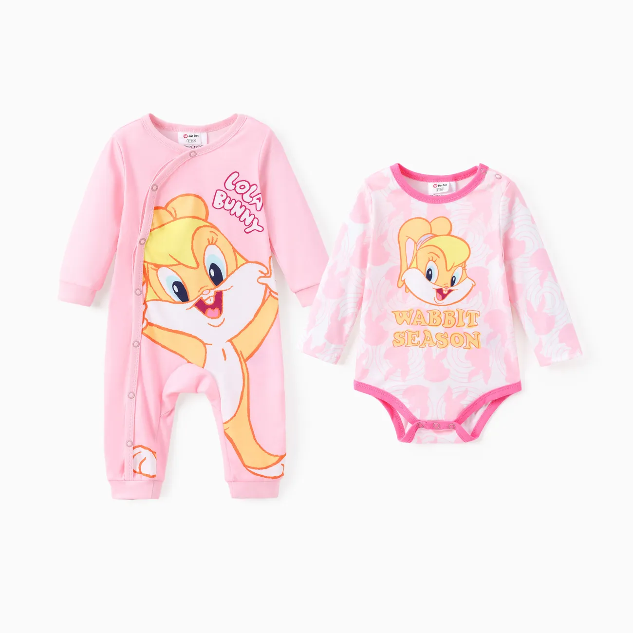 Looney Tunes Baby Boy/Girl 2-pack Naia™ Character Print Long-sleeve Jumpsuit Set