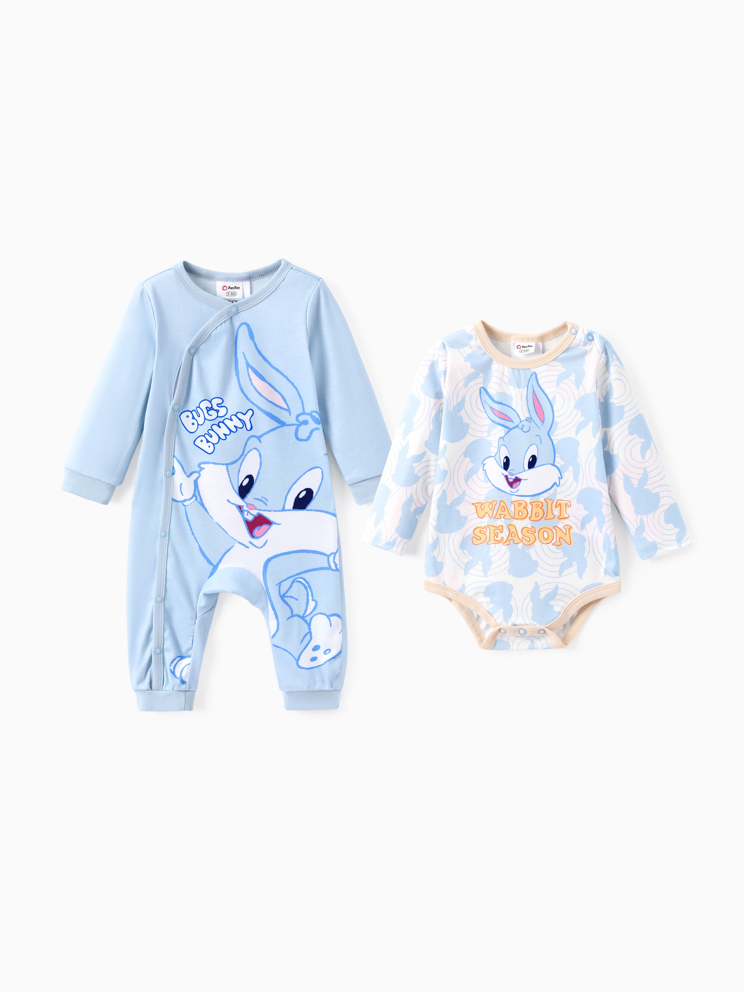 

Looney Tunes Baby Boy/Girl 2-pack Naia™ Character Print Long-sleeve Jumpsuit Set