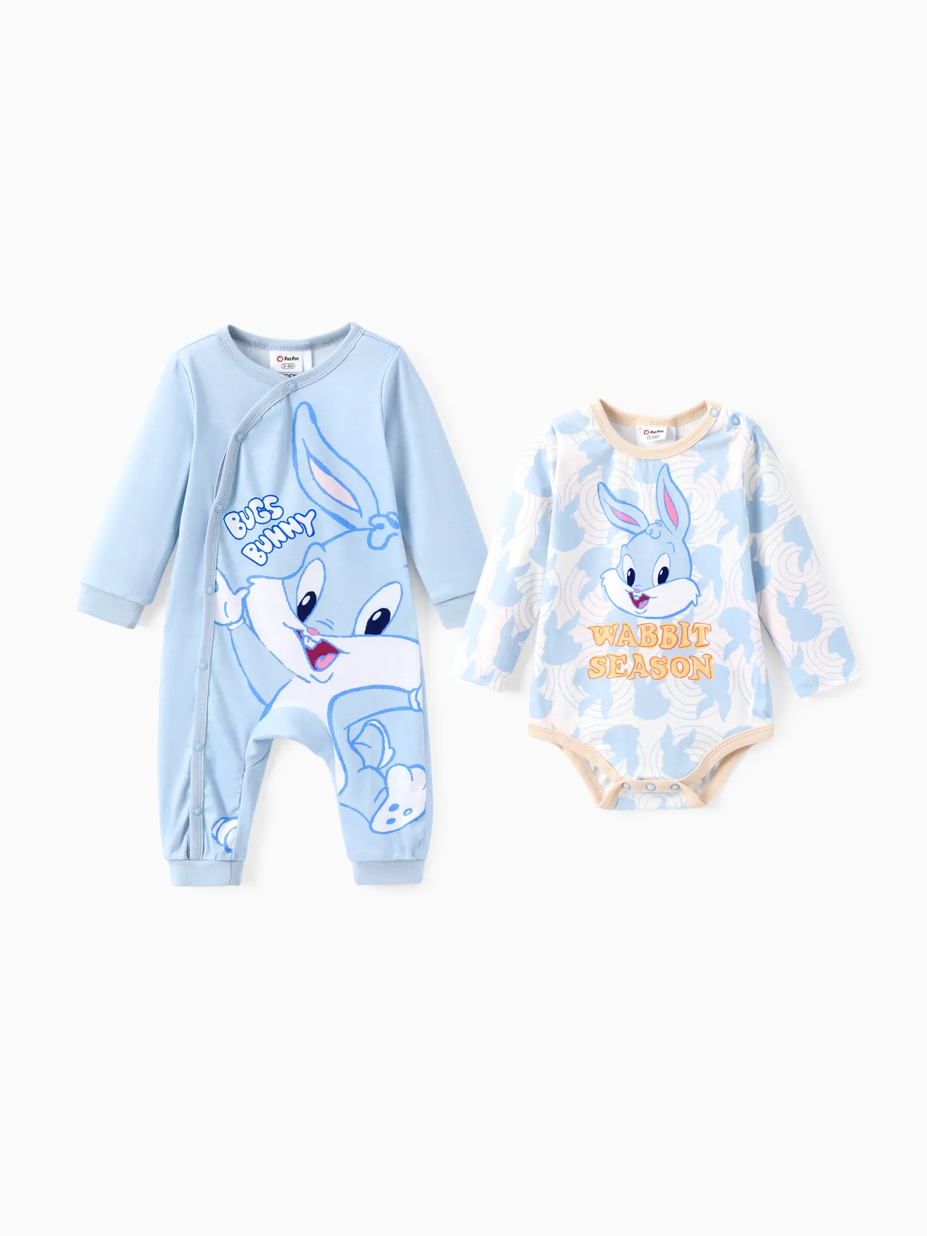 

Looney Tunes Baby Boy/Girl 2-pack Naia™ Character Print Long-sleeve Jumpsuit Set