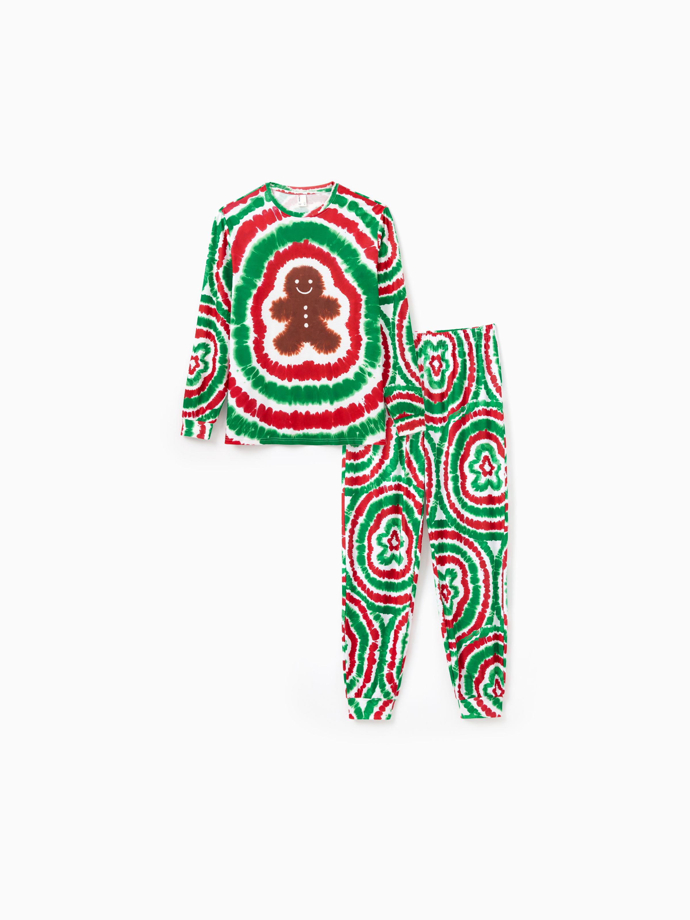 

Christmas Family Red&Green Tie-Dye Gingerbread Man Pajamas Sets