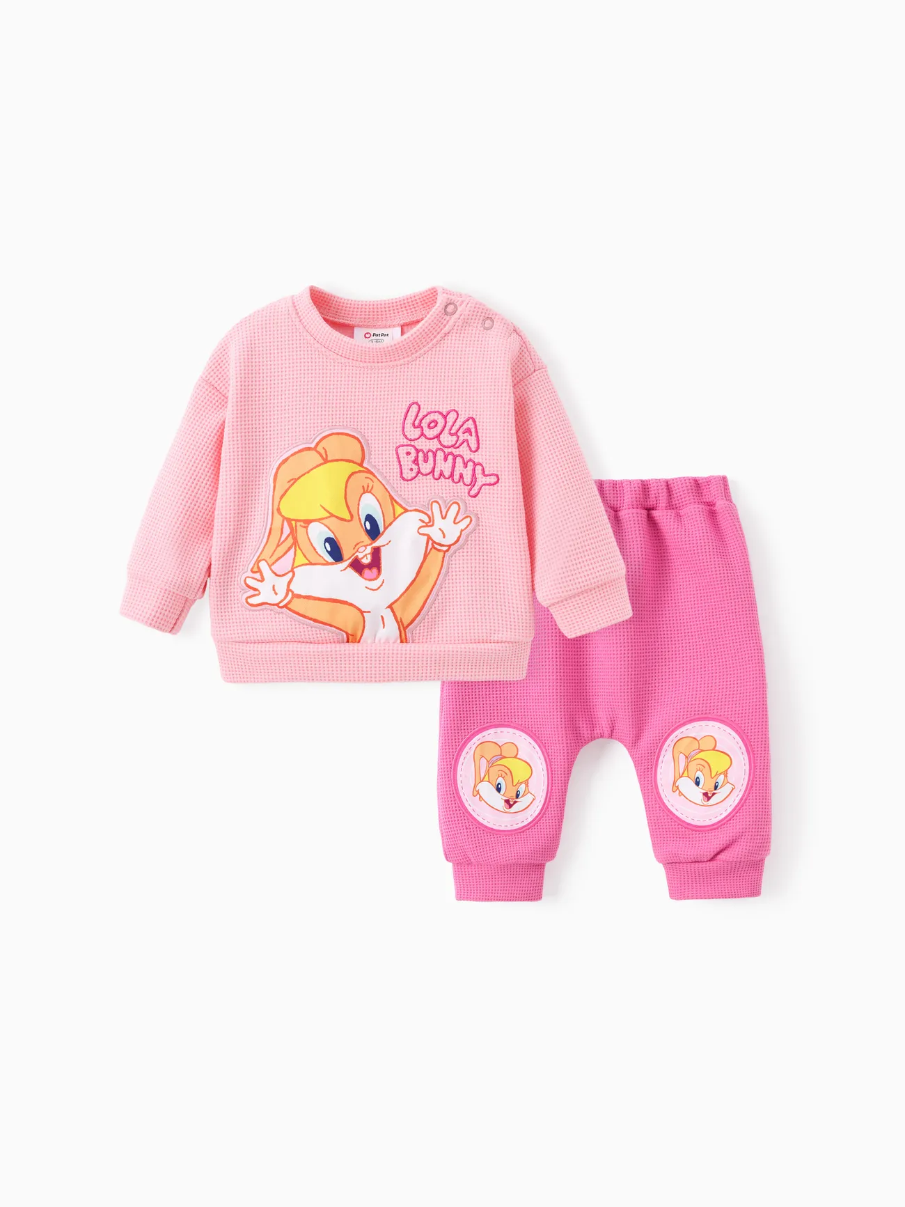 

Looney Tunes Baby Boy/Girl 2pcs Character Embroidered Long-sleeve Knitted Top And Pants Set