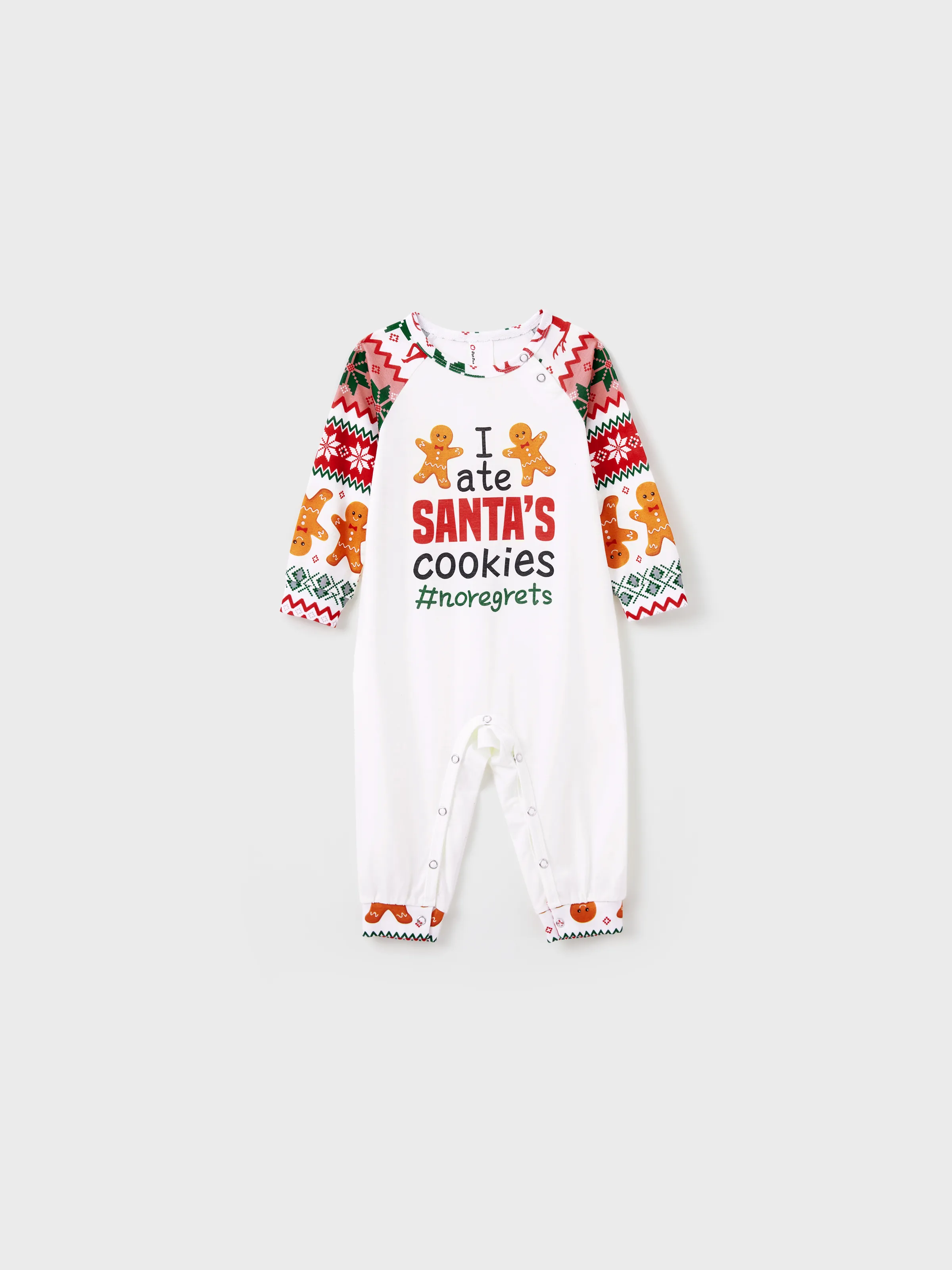 

Christmas Pajamas Family Matching Santa's Cookies Gingerbread Man Pattern Pajamas Sets