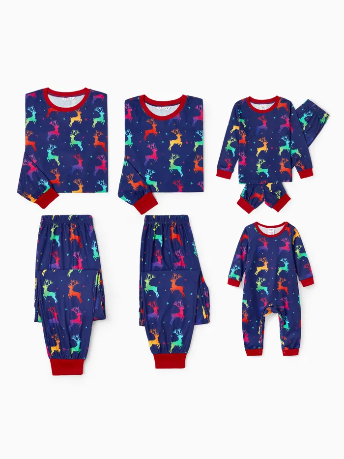 Christmas Family Pajamas Matching Long-sleeve Pajamas Sets (Flame Resistant)