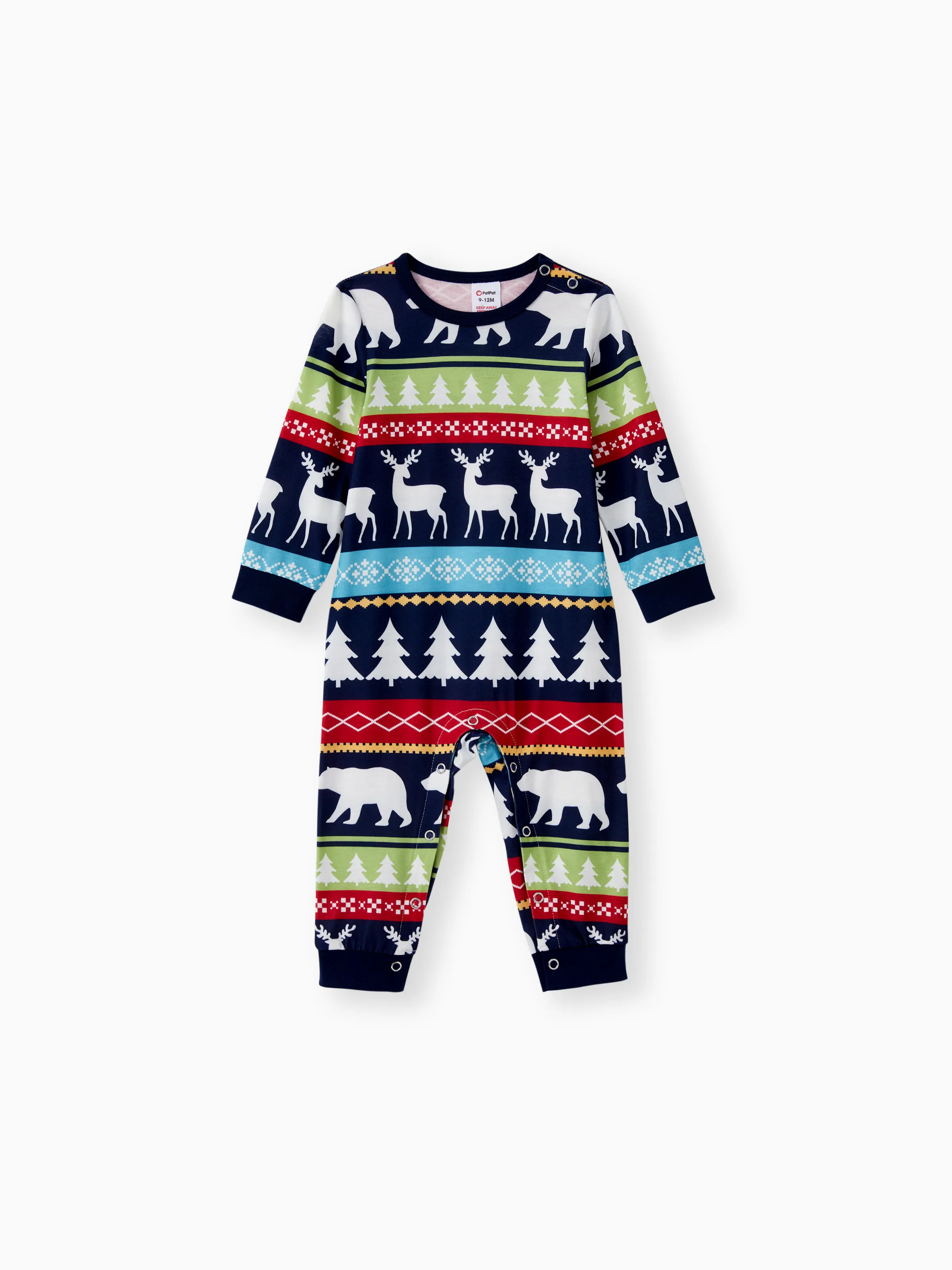 

Christmas Pajamas Family Matching Reindeer Big Graphic Pajamas Sets