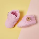 Baby / Toddler Solid Coral Fleece Velcro Prewalker Boots Pink