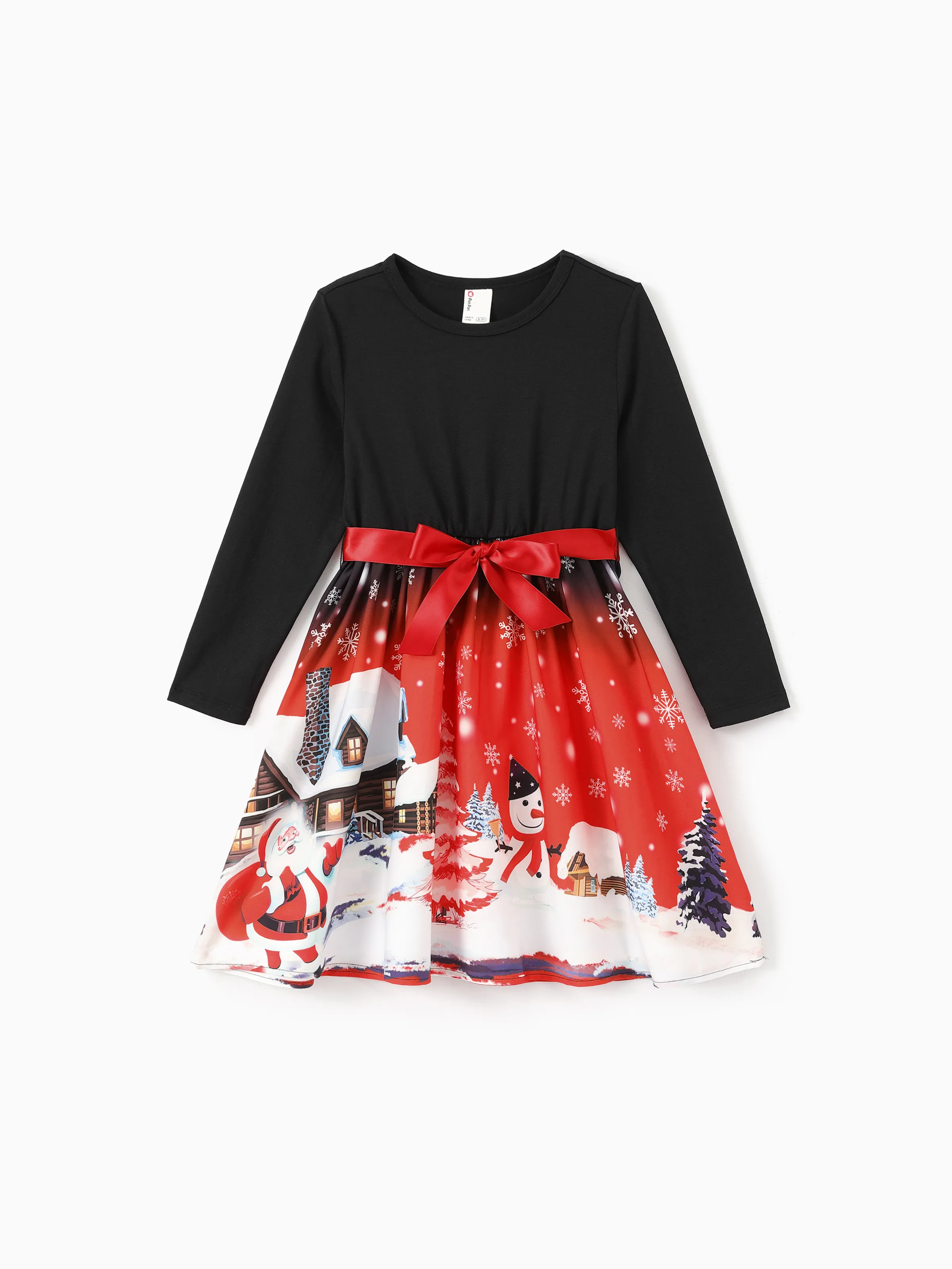 Christmas Kid Girl Dress with Belt