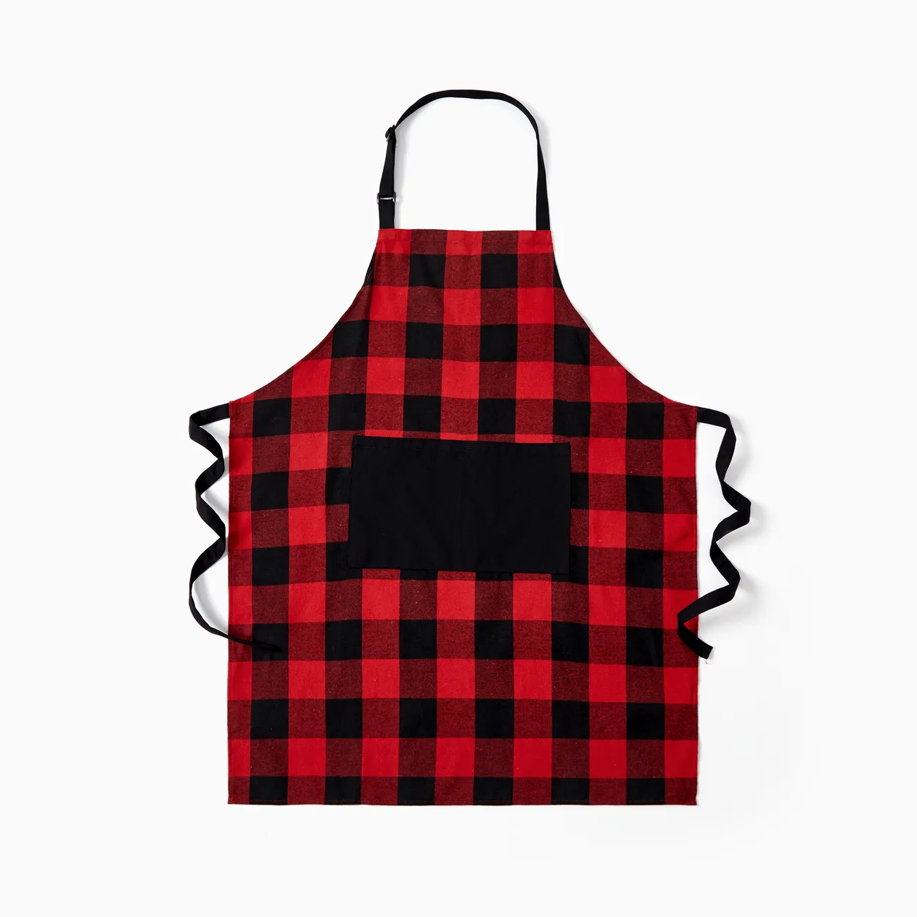 Christmas Apron Red&Black Plaid 100% Cotton Kitchen Matching Aprons for Family
