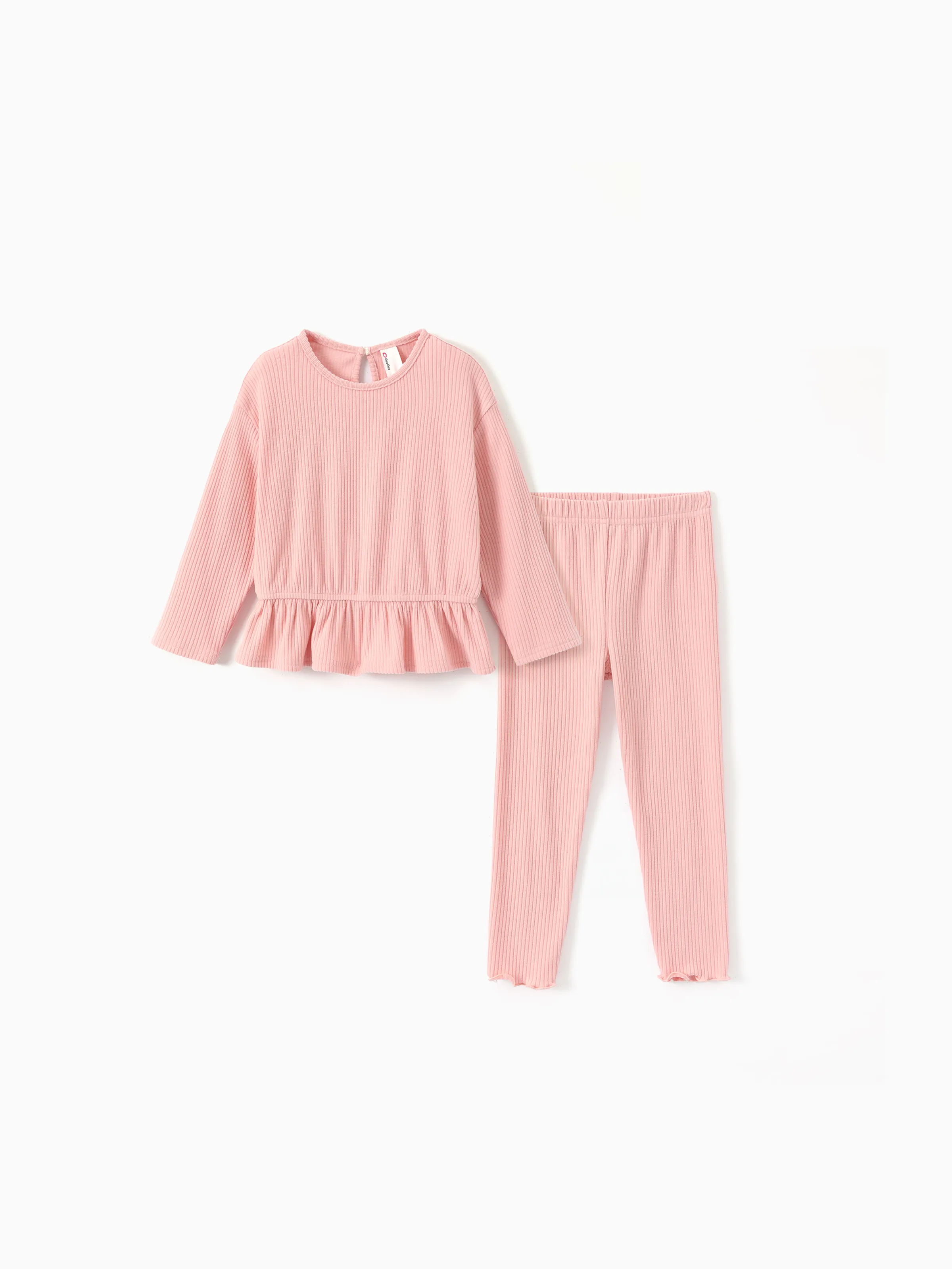 Toddler Girl 2pcs Ruffled Top and Pants Set