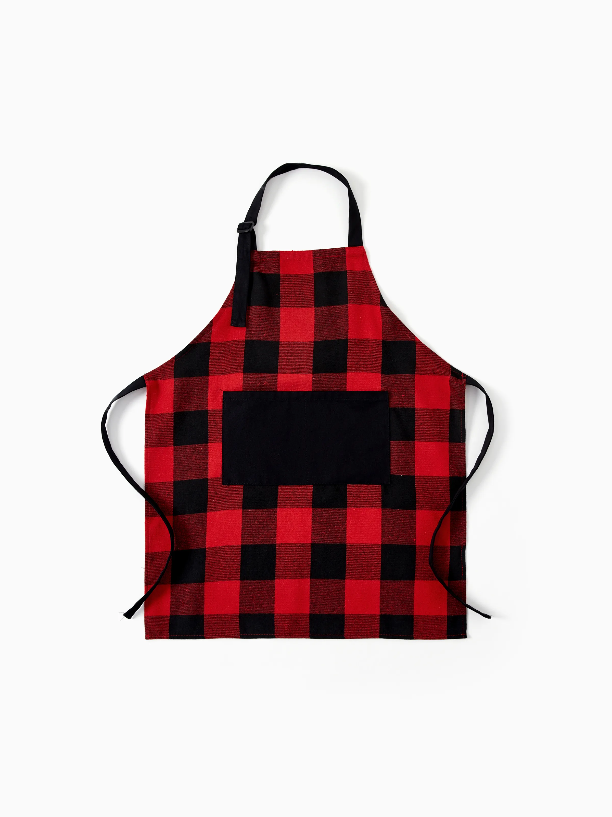 

Christmas Apron Red&Black Plaid 100% Cotton Kitchen Matching Aprons for Family