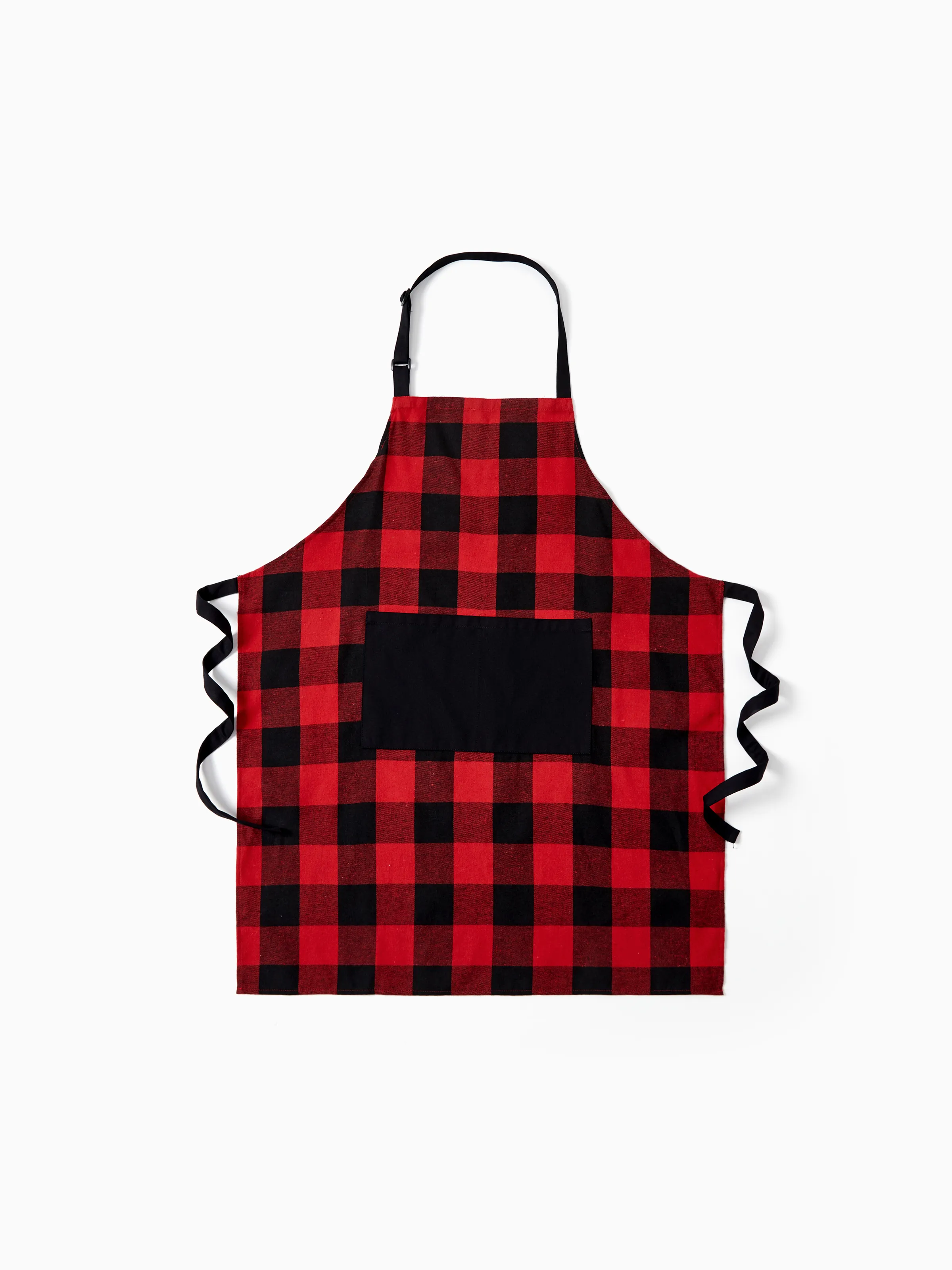 

Christmas Apron Red&Black Plaid 100% Cotton Kitchen Matching Aprons for Family