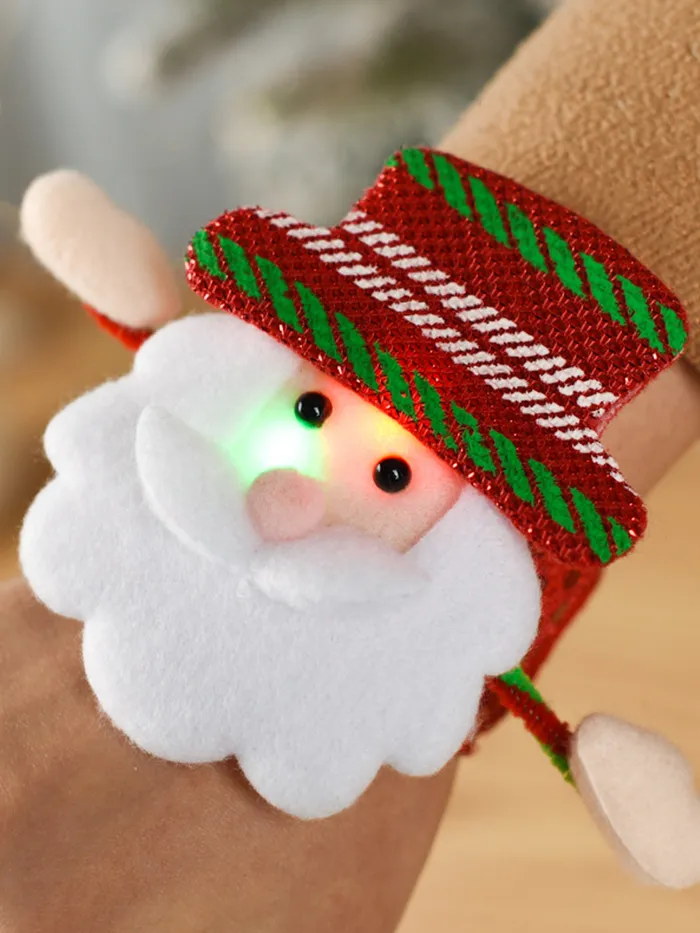 Pulsera luminosa con elementos festivos navideños