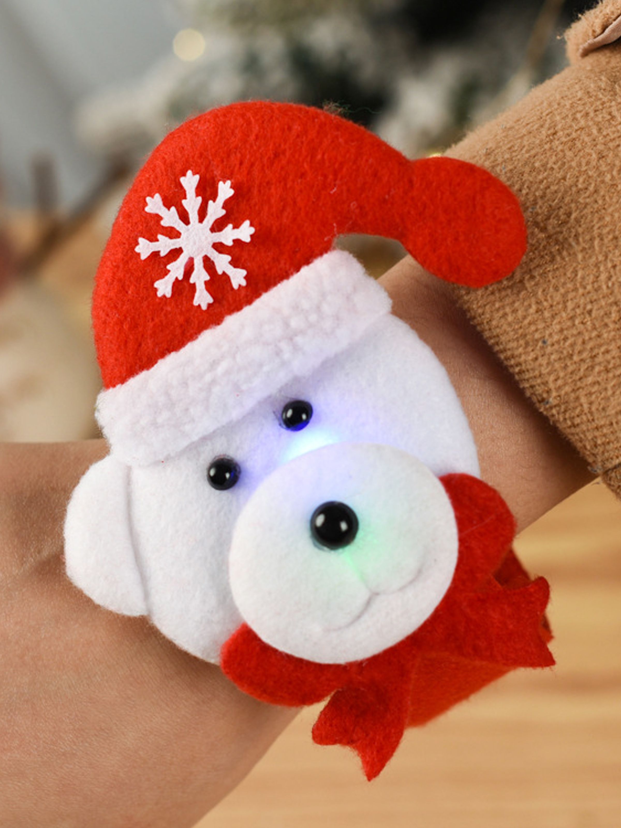 

Luminous bracelet with Christmas festive elements