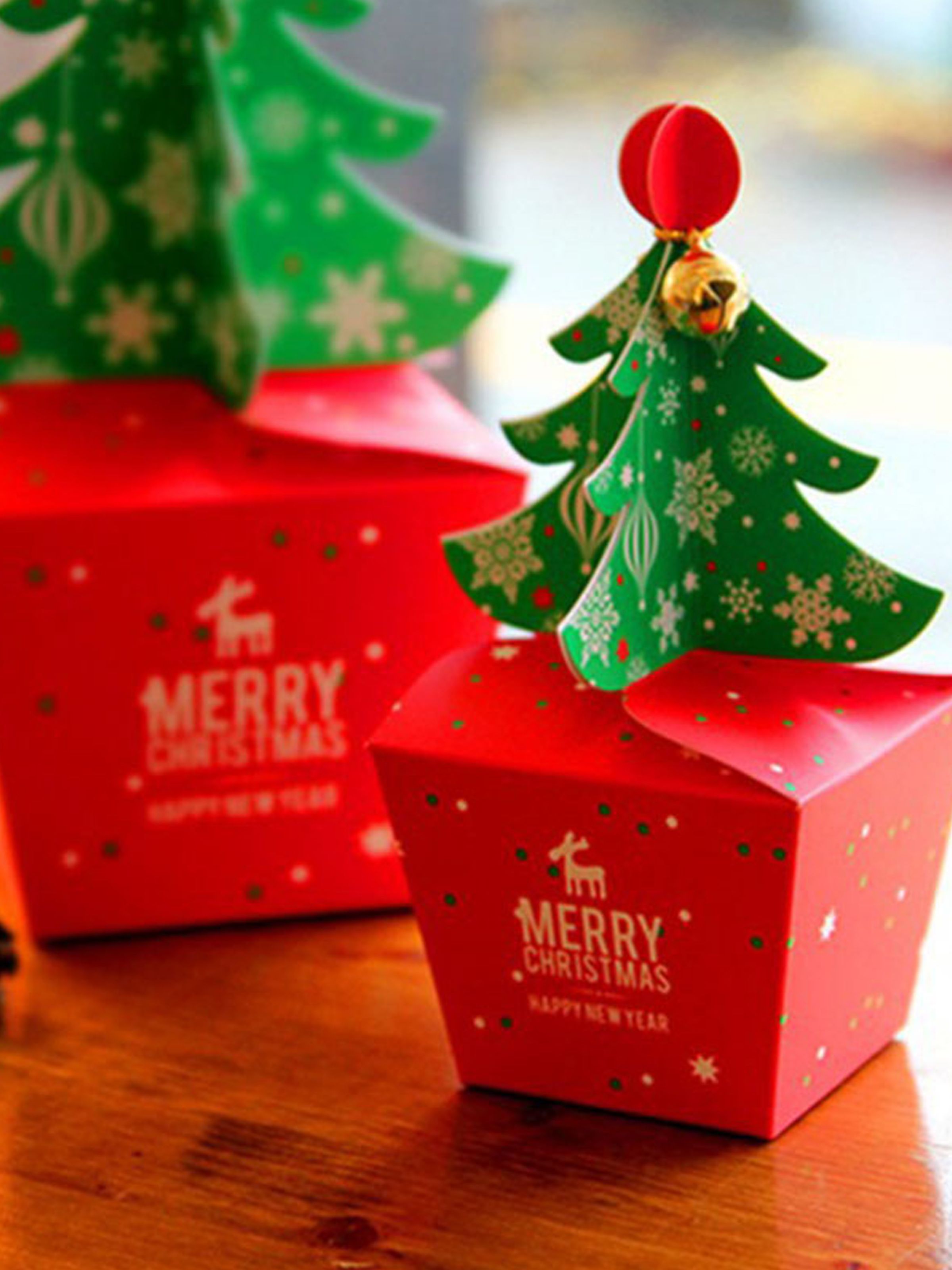 

Handmade DIY Christmas Tree Box Candy Gift Box