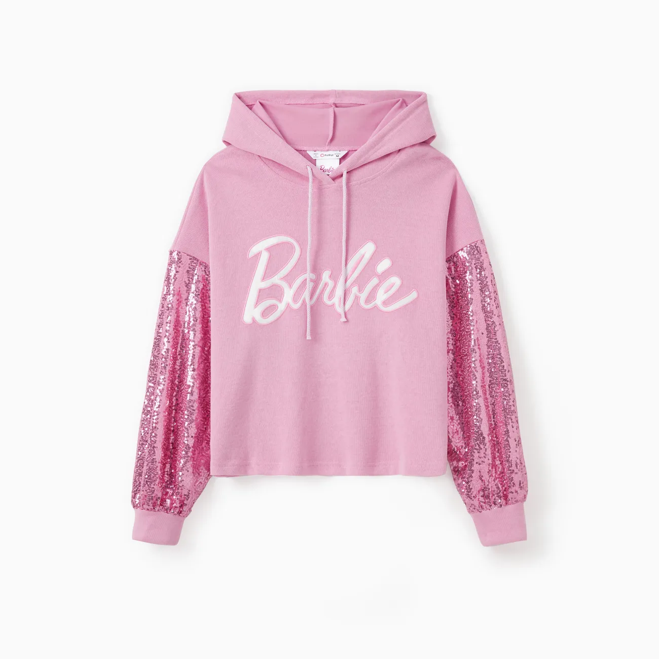 Barbie Outfit Mommy And Me 1pc Cotton Knited Logo Embroidered Sequin Long-sleeve Hoodies