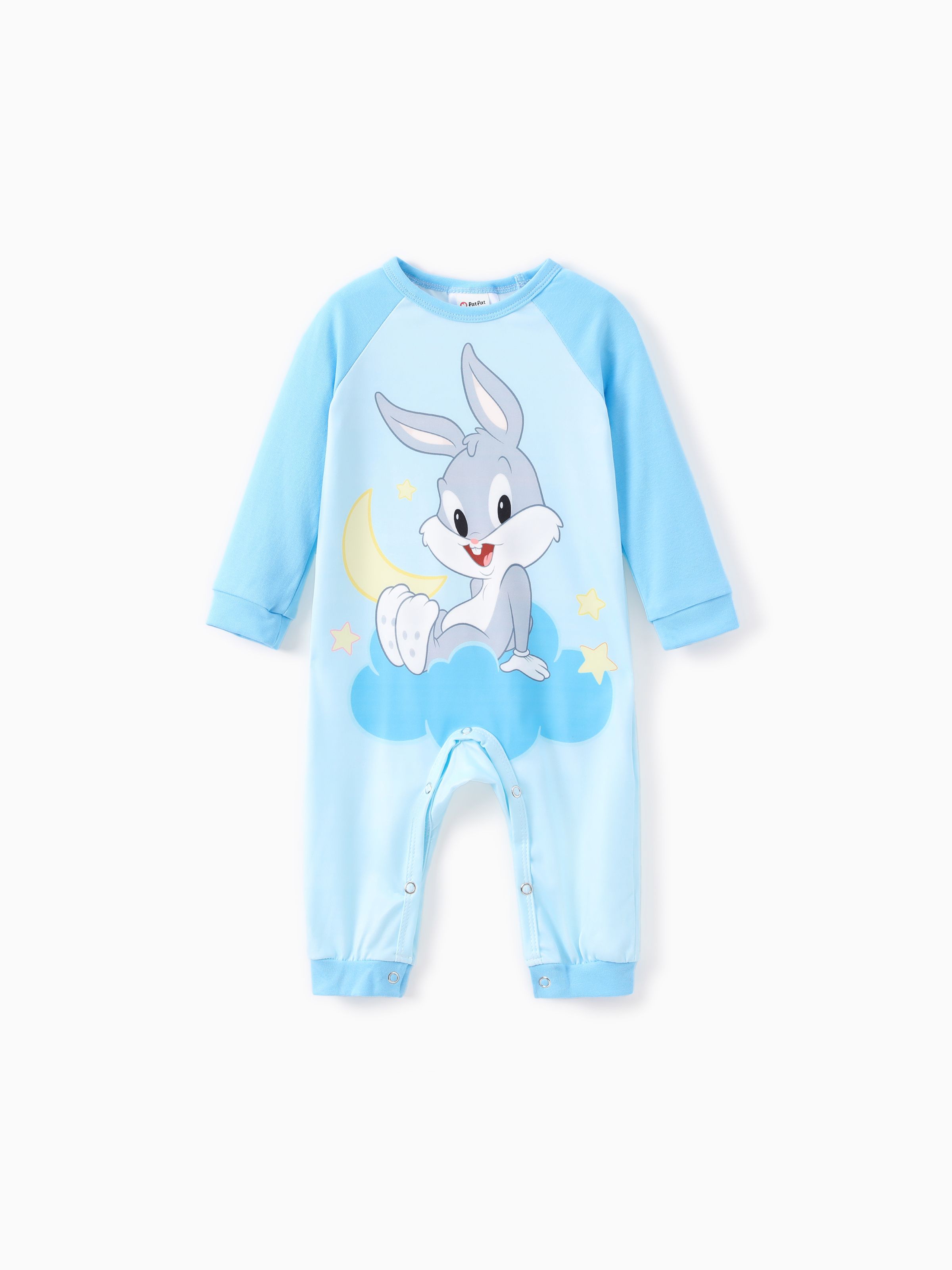 

Looney Tunes Baby Boy/Girl 1pc Character Pattern Colorblock Long-sleeve Jumpsuit