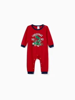 

Christmas Glow In The Dark Family Matching Dinosaur Print Long-sleeve Pajamas Sets