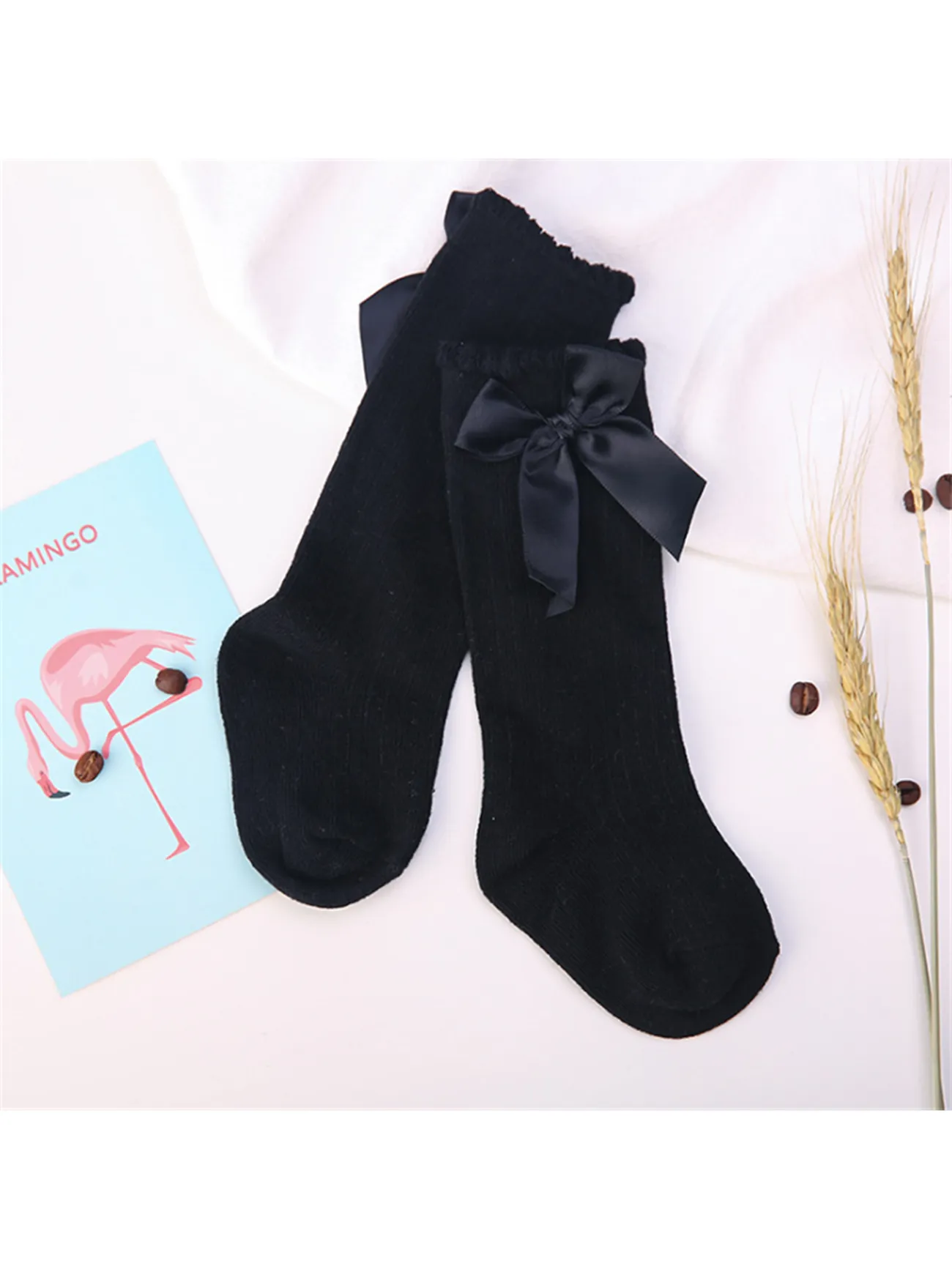 Sweet Solid Bow Decor Socks for Baby and Toddler Girl