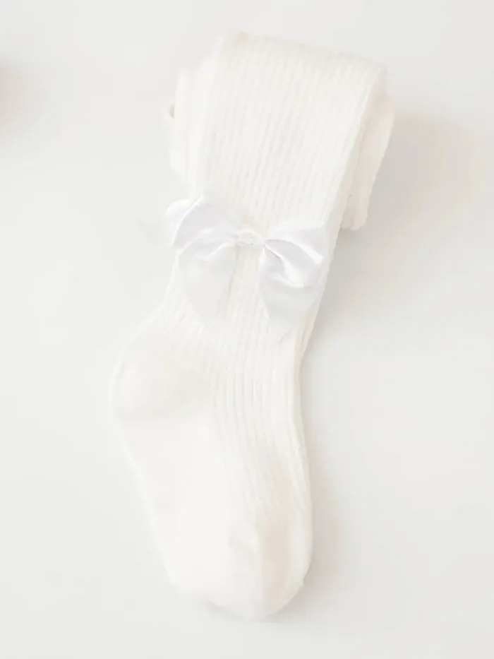 bébé / enfant en bas âge / enfant bowknot solide collants