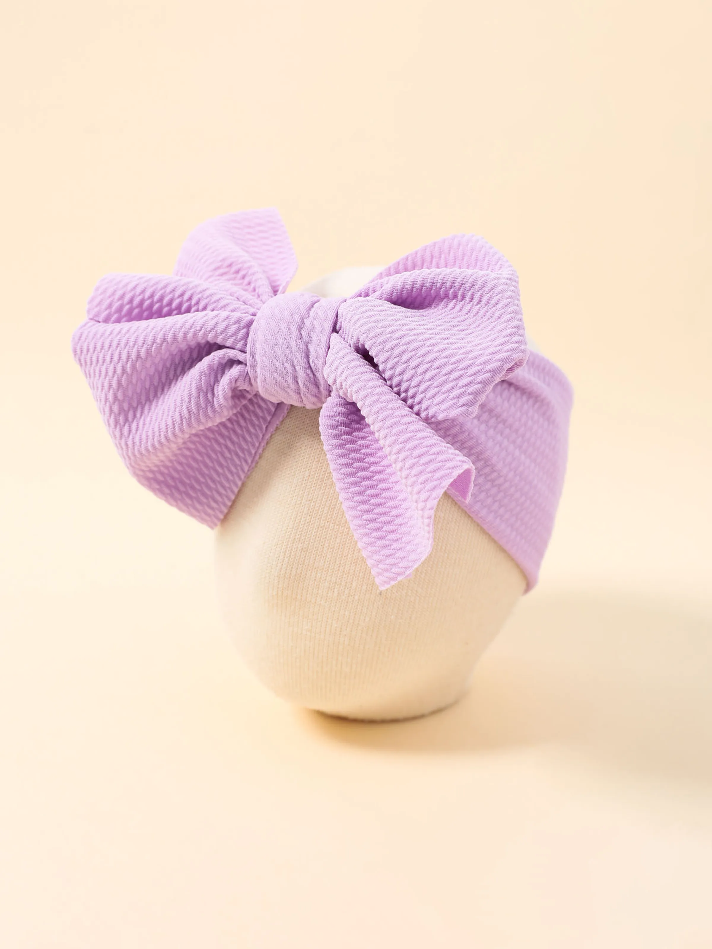 Solid Bowknot Headband for Girls Purple