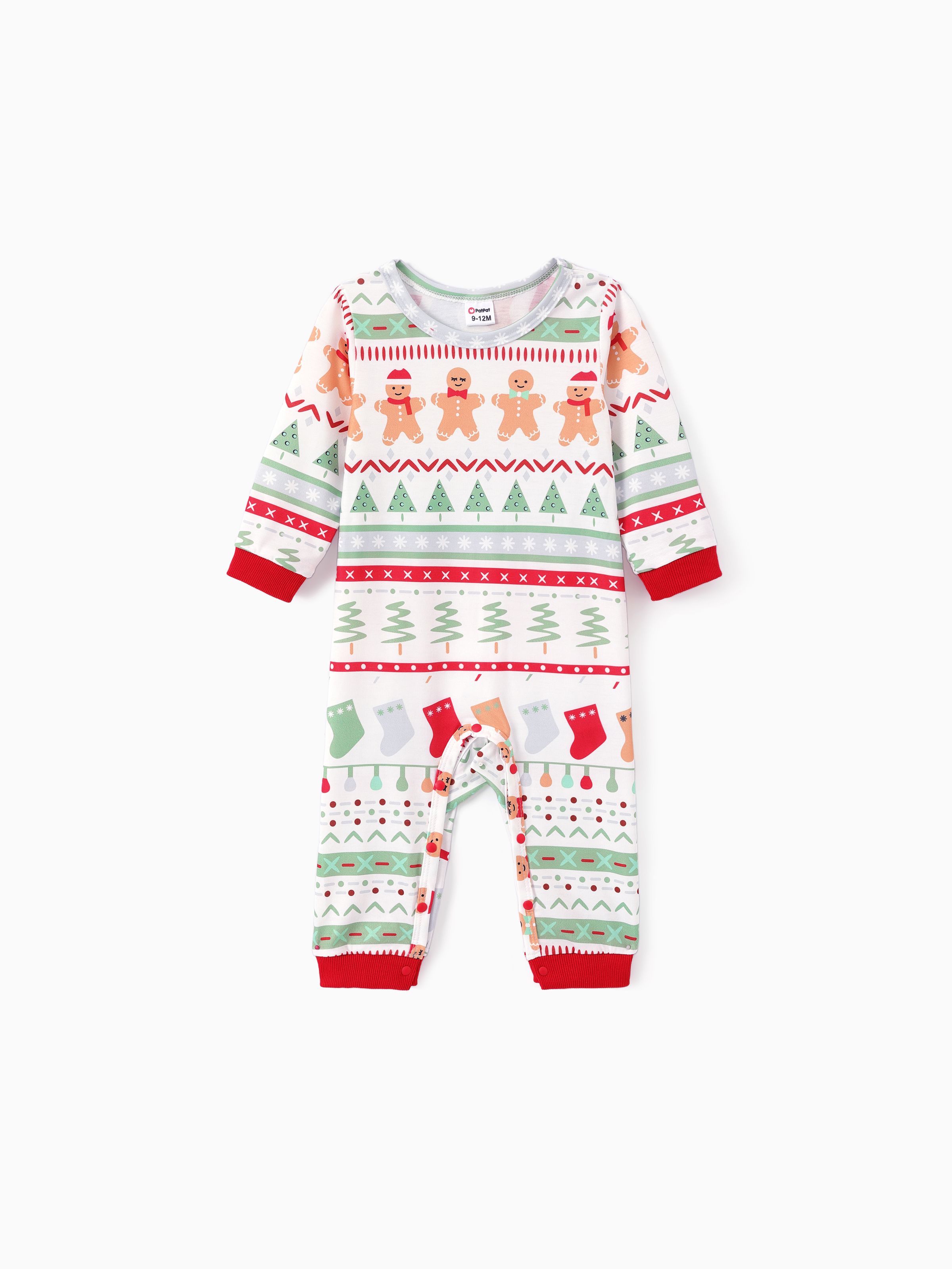 

Christmas Baby Boy/Girl Allover Print Long-sleeve Jumpsuit