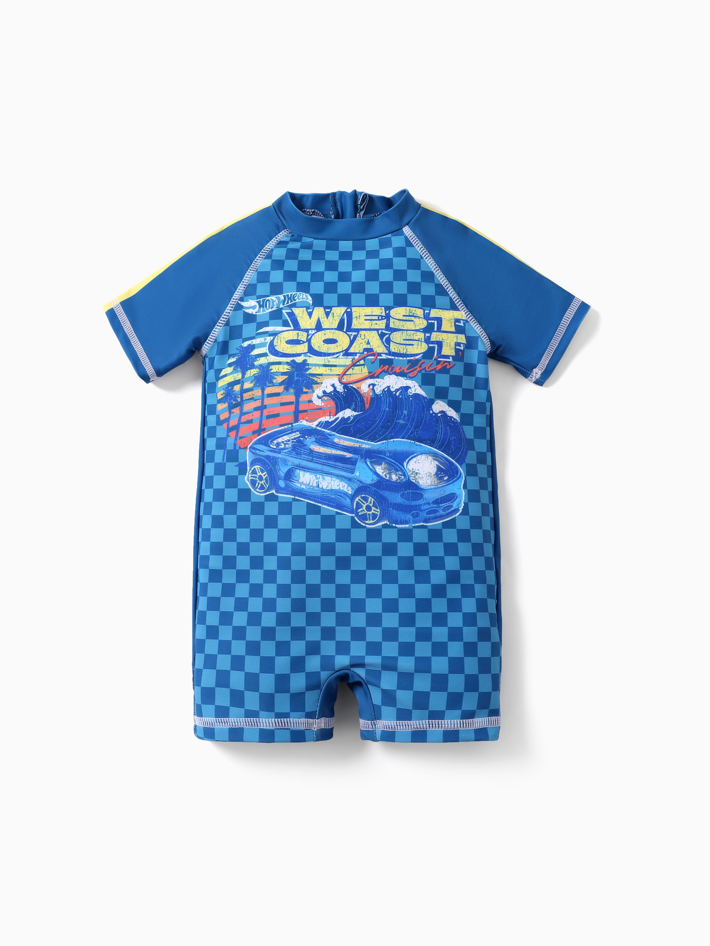 

Hot Wheels 1pc Toddler Boys Vehicle Grid Swimsuit