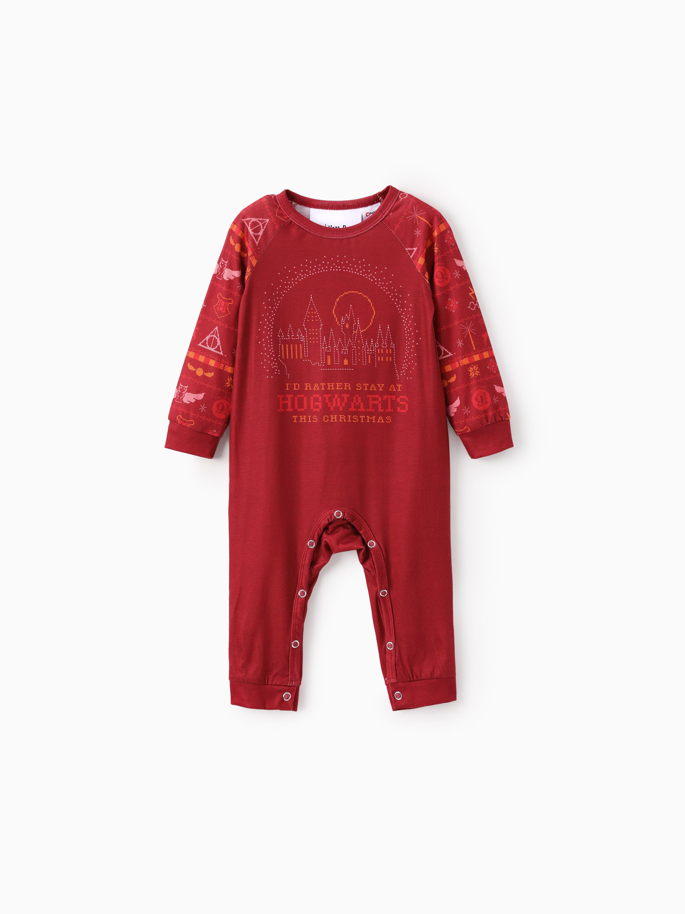 

Harry Potter Family matching Christmas Hogwarts Pattern Pajamas Set(Flame Resistant)