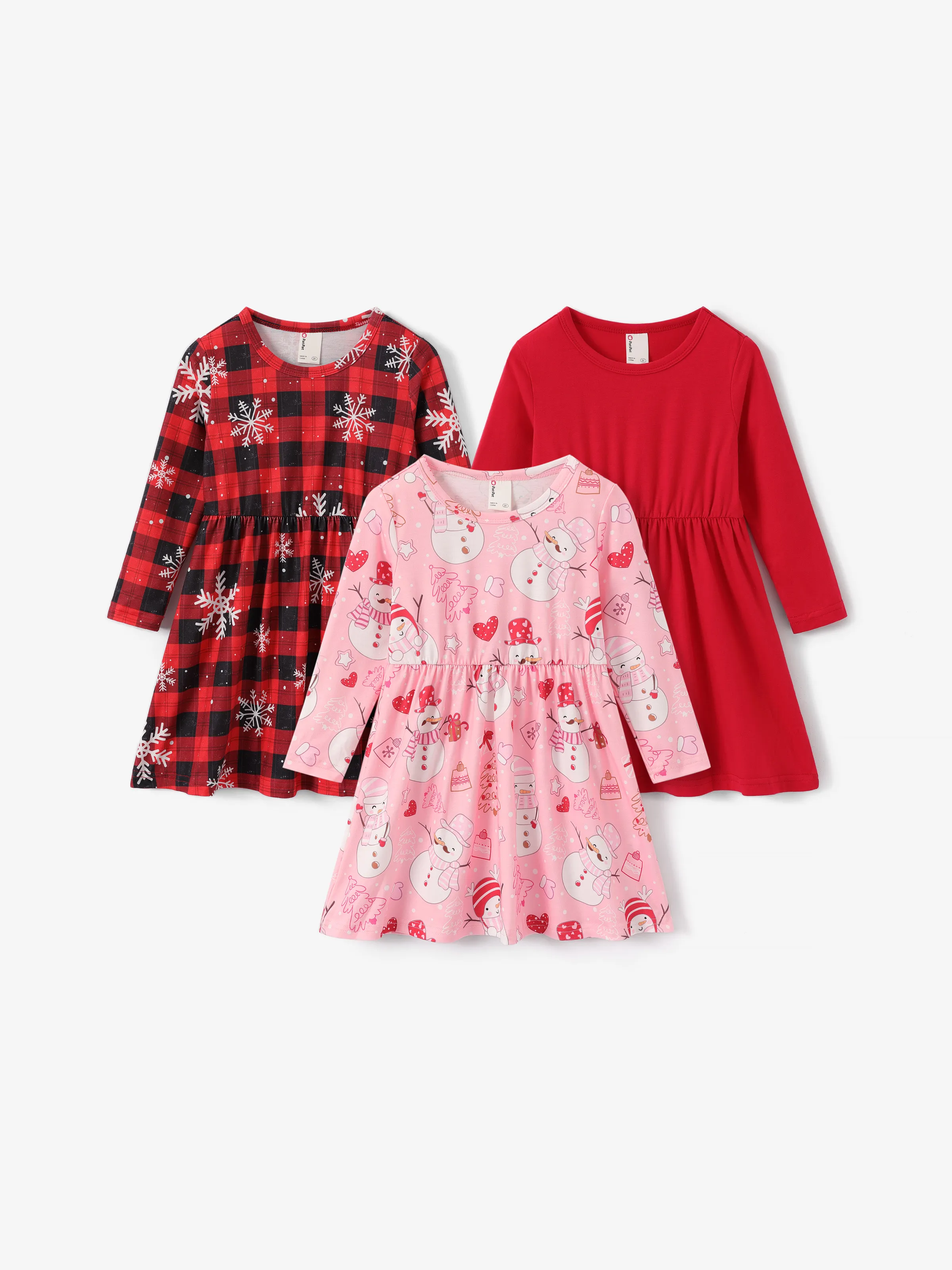 3pcs Niño Pequeño / Niña Navidad Vestido Infantil 