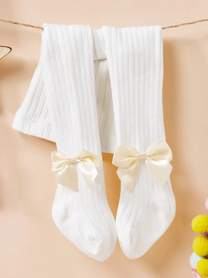 Baby / Toddler / Kid Solid Bowknot Stockings (Various colors)