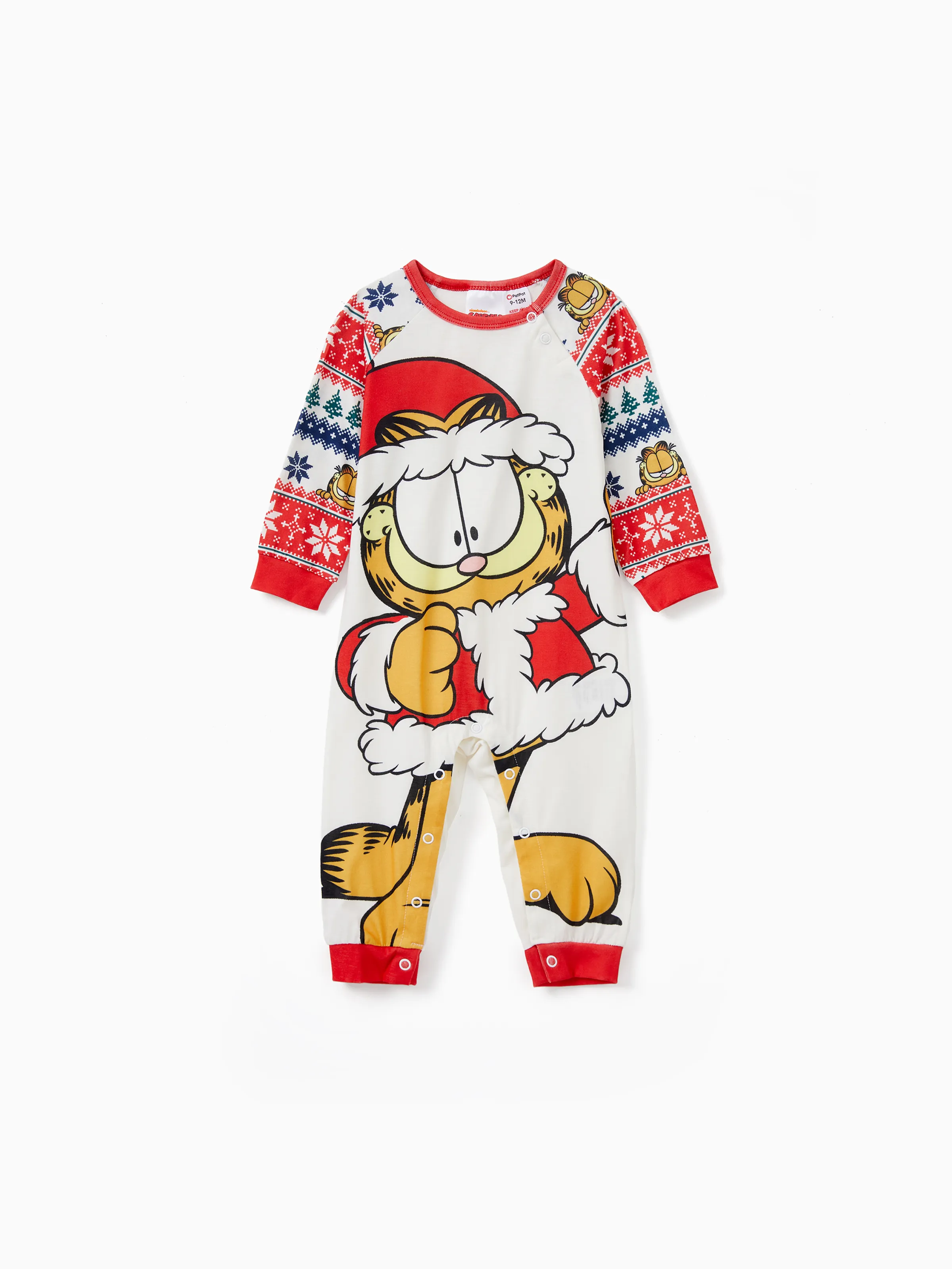 Ensemble De Pyjama Colorblock Assorti à Motif De Noël Garfield Family (résistant Aux Flammes)