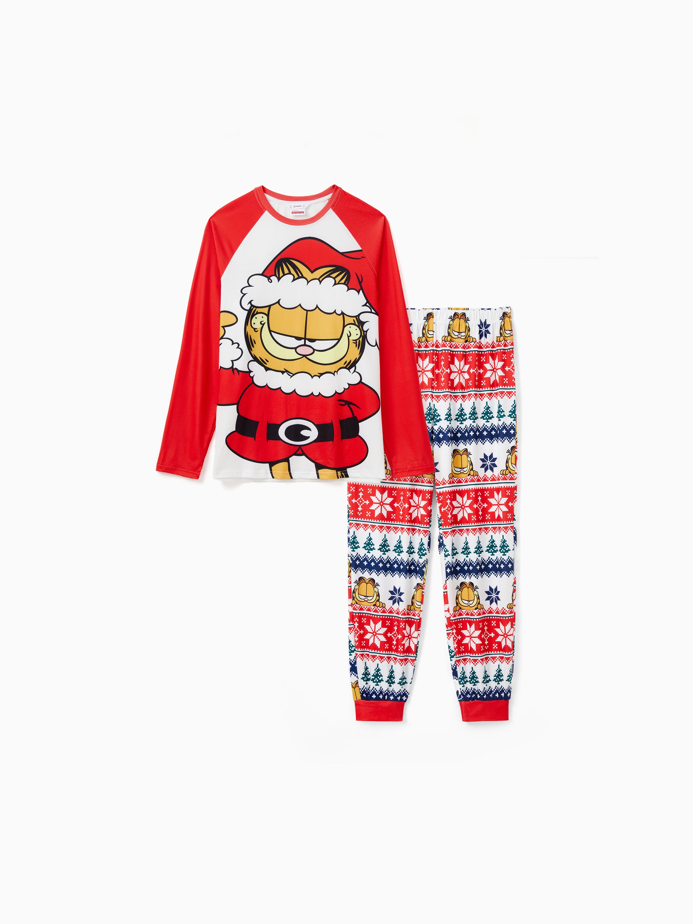 

Garfield Family matching Christmas Pattern Colorblock Pajama Set (Flame Resistant)