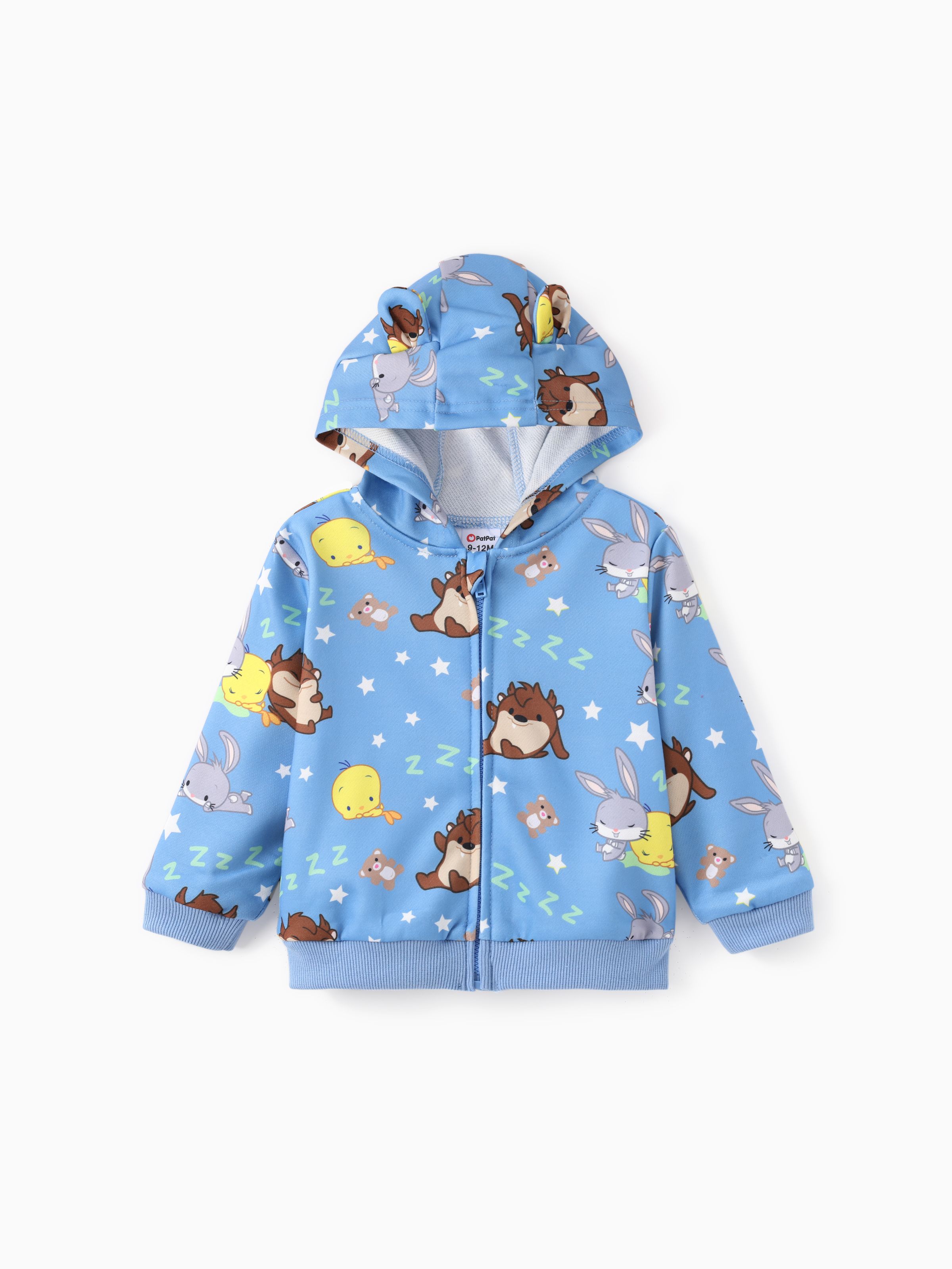 

Looney Tunes Baby/Toddler Boy/Girl 1pc Character Rainbow Pattern Long-sleeve Hooded Jacket With 3D Ear