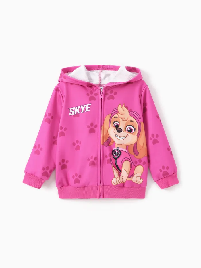 PAW Patrol Niño Pequeño / Niña 1pc Chase / Skye Chaqueta con capucha con patrón de pata 