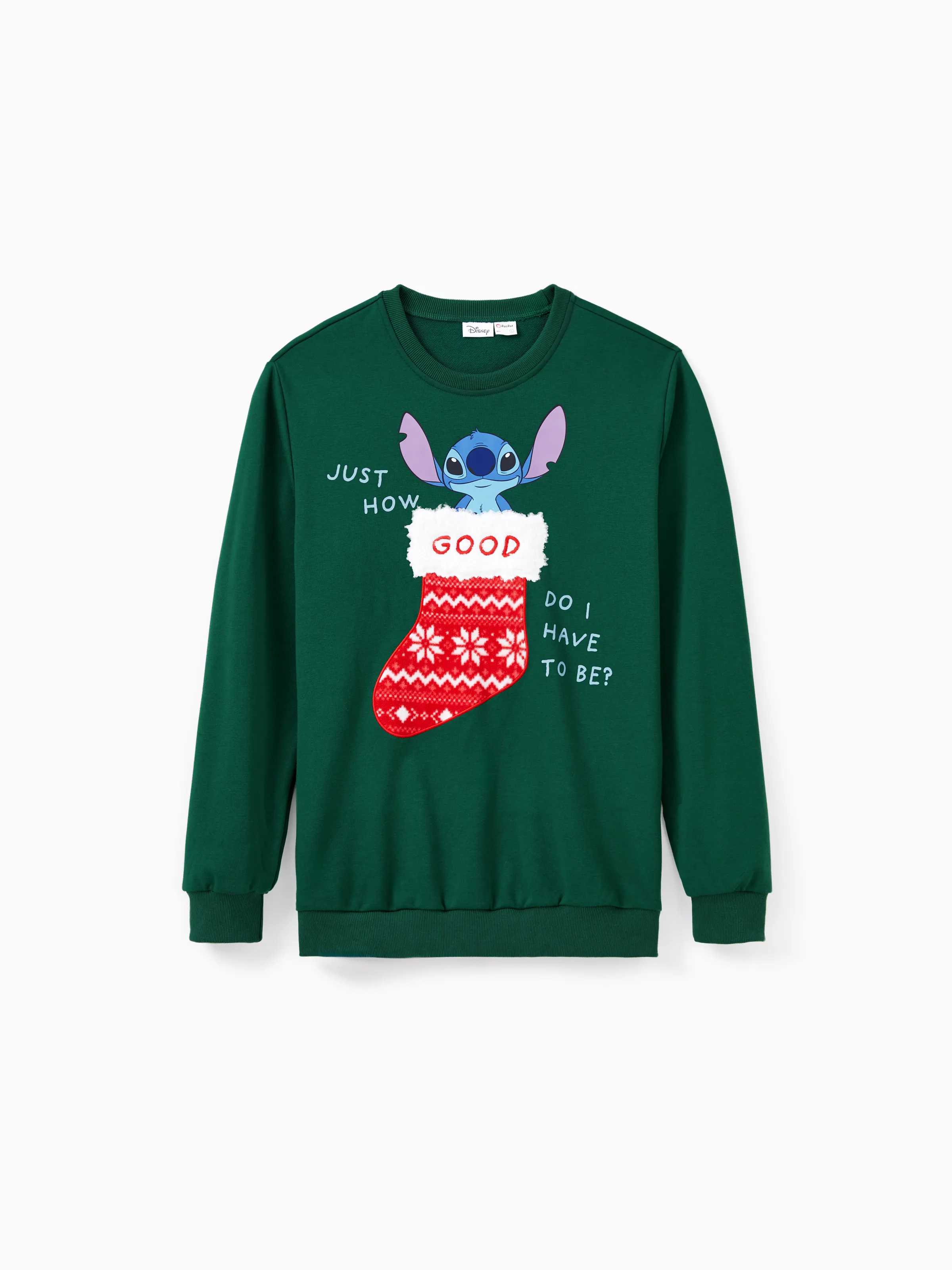 

Disney Stitch Family matching Christmas Santa Socks Embroidered Sweatshirt