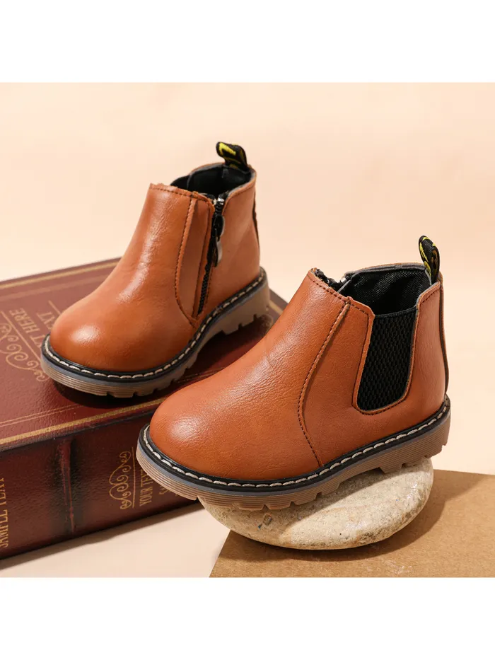 Bottes En Cuir Chaussures Enfant PU Polyuréthane Coupe moyenne