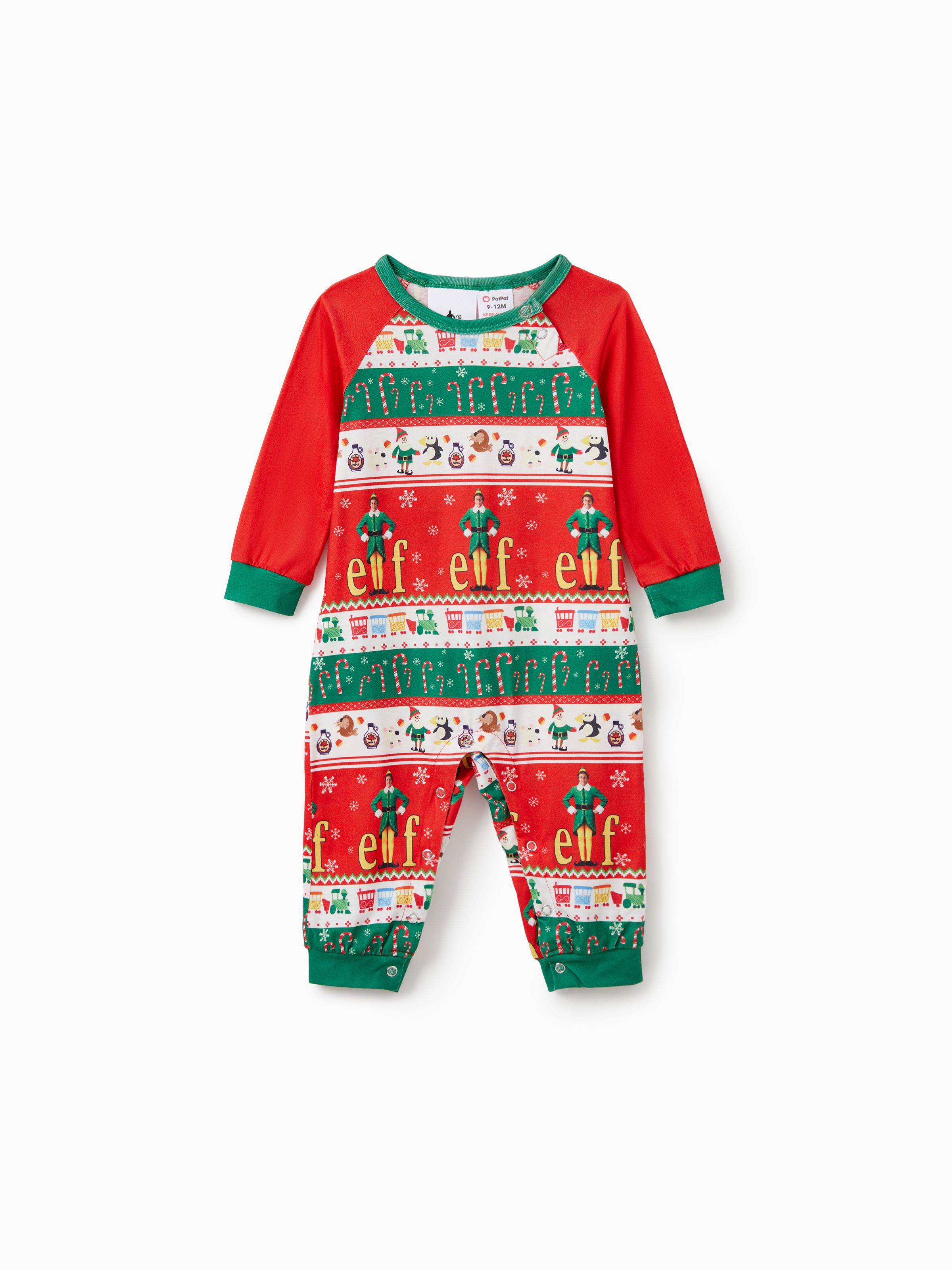 

ELF Family matching Christmas Pattern Long-sleeve Pajamas Set (Flame Resistant)