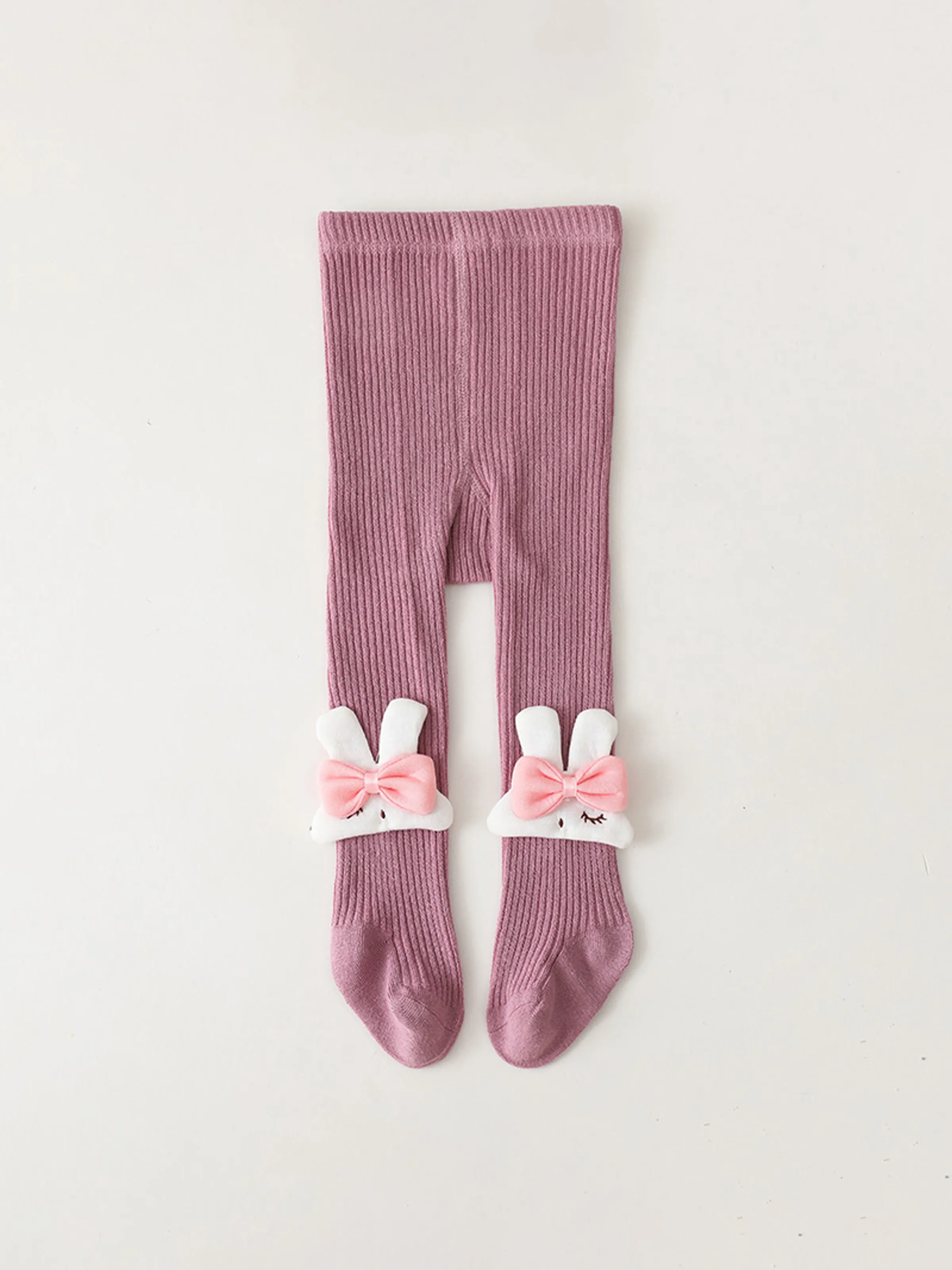Baby / Kleinkind / Kind Cartoon Kaninchen Dekor einfarbige Strumpfhose Strumpfhose Strumpfhose Lavendel