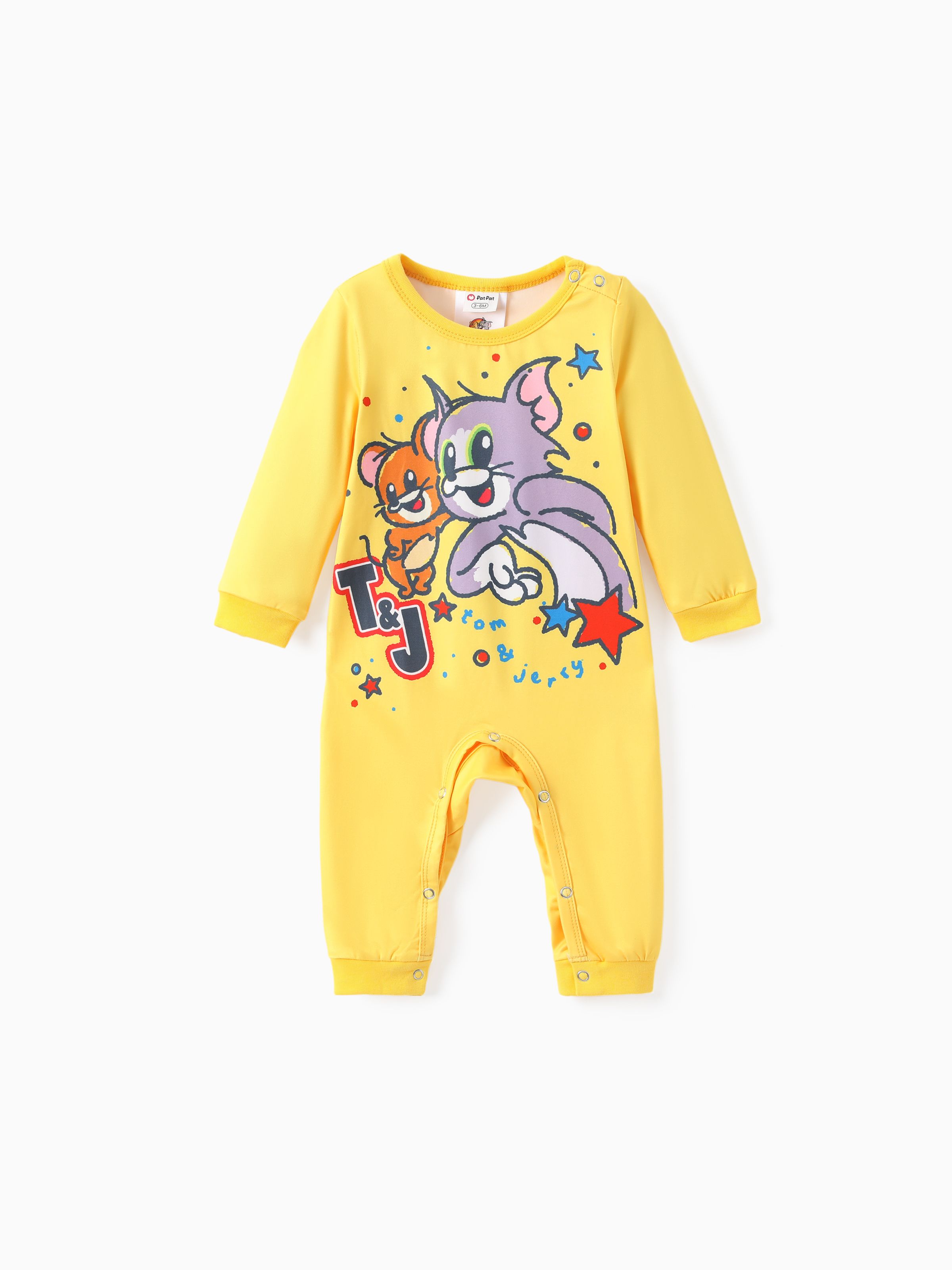 

Tom and Jerry Baby Boy/Girl 1pc Character Pattern Long-sleeve Jumpsuit