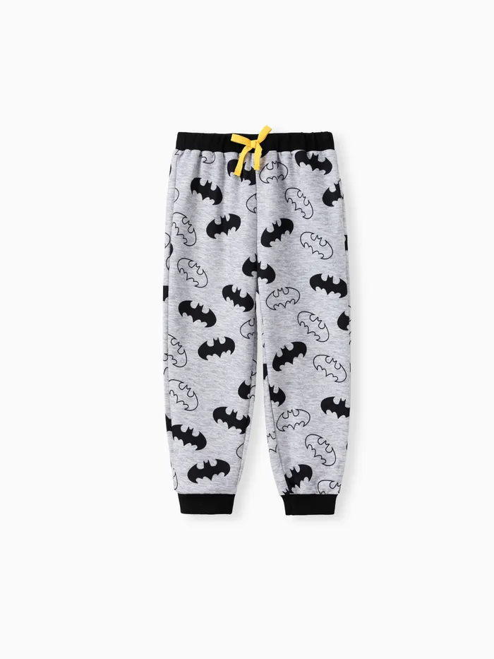 Liga de la Justicia Niño Pequeño / Niño 1 pieza de algodón Batman Logo Pattern Pantalones Colorblock