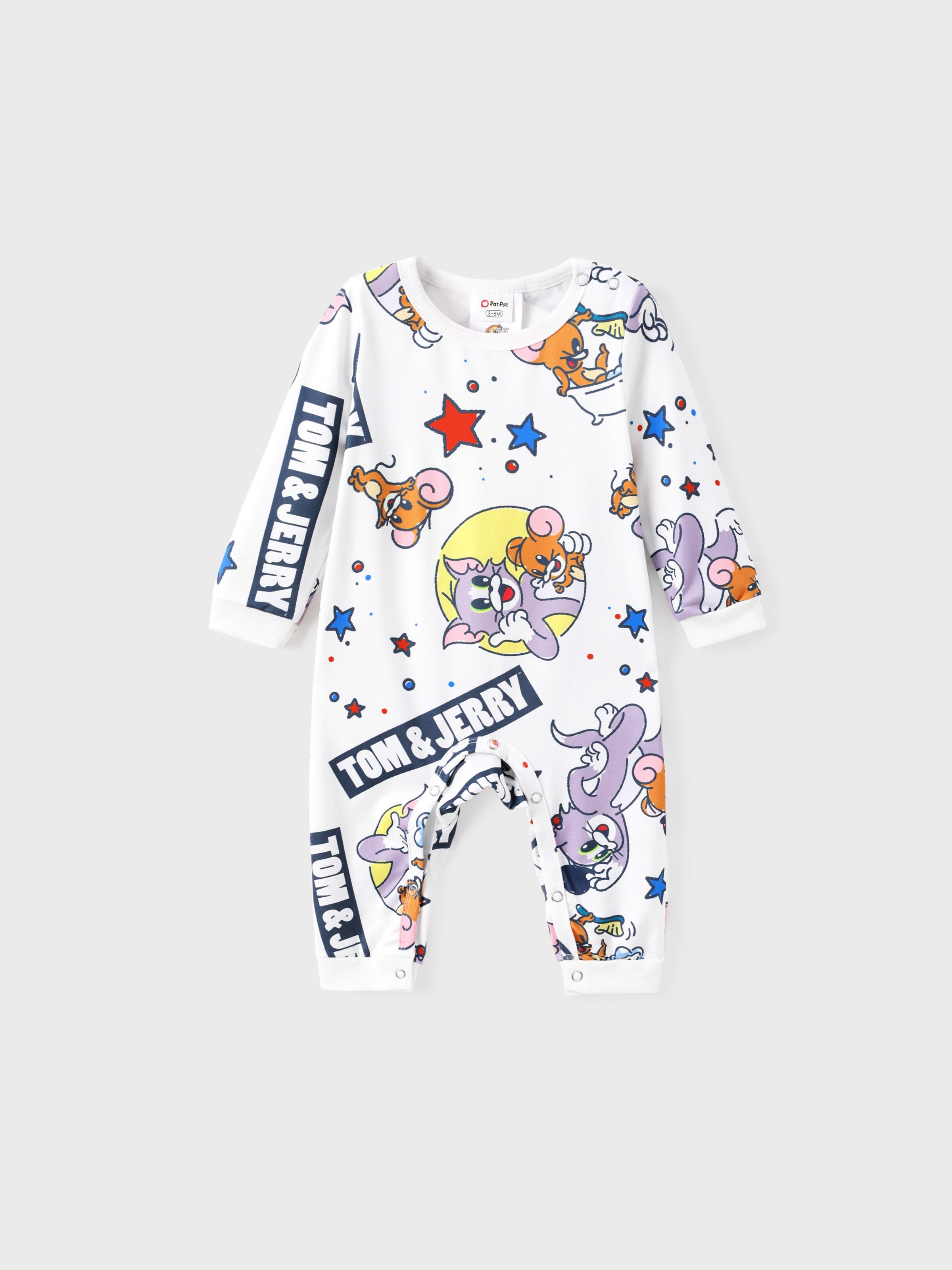 

Tom and Jerry Baby Boy/Girl 1pc Character Pattern Long-sleeve Jumpsuit