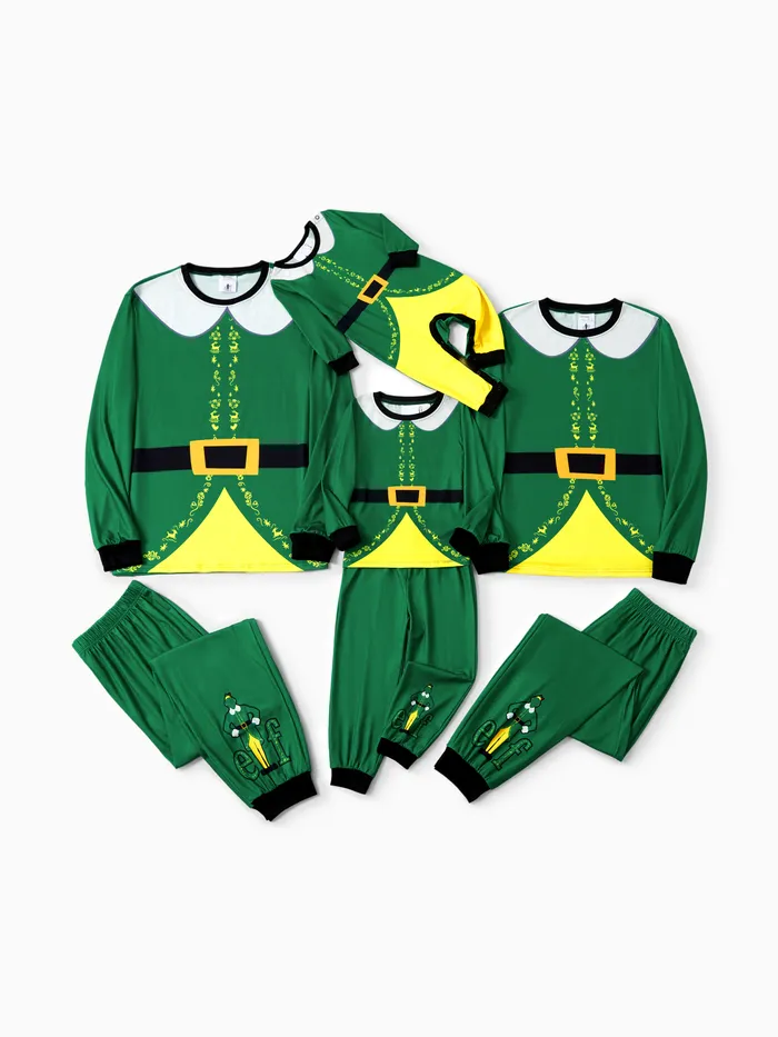 ELF Family Set de pijama de cosplay navideño a juego (resistente a las llamas)