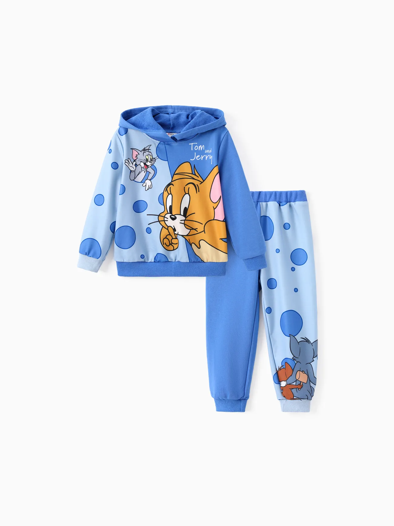 

Tom and Jerry Toddler Boy 2pcs Colorblock Long-sleeve Hoodies And Pants Set